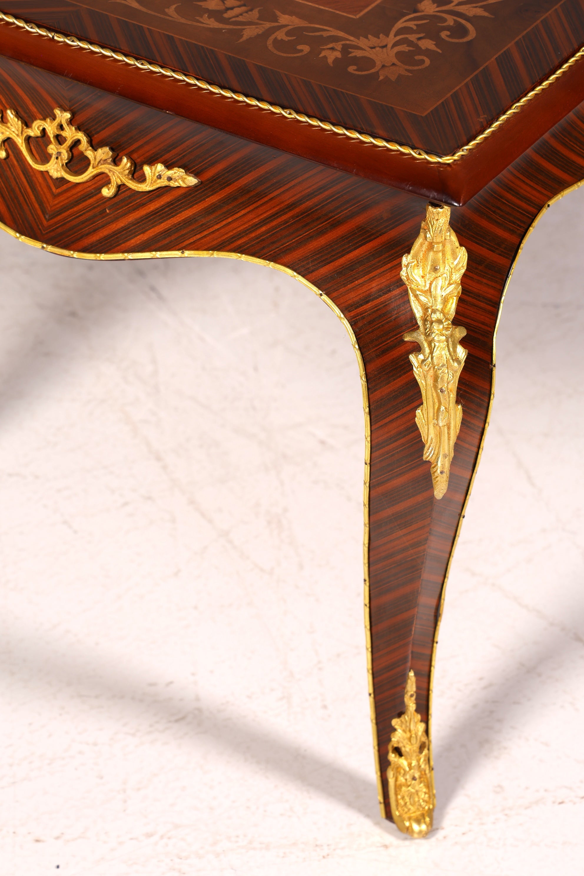 BILDER TAUSCHEN Traumhafter Barock Stil Couchtisch Intarsien Antik Messing Wohnzimmer Tisch Ablage