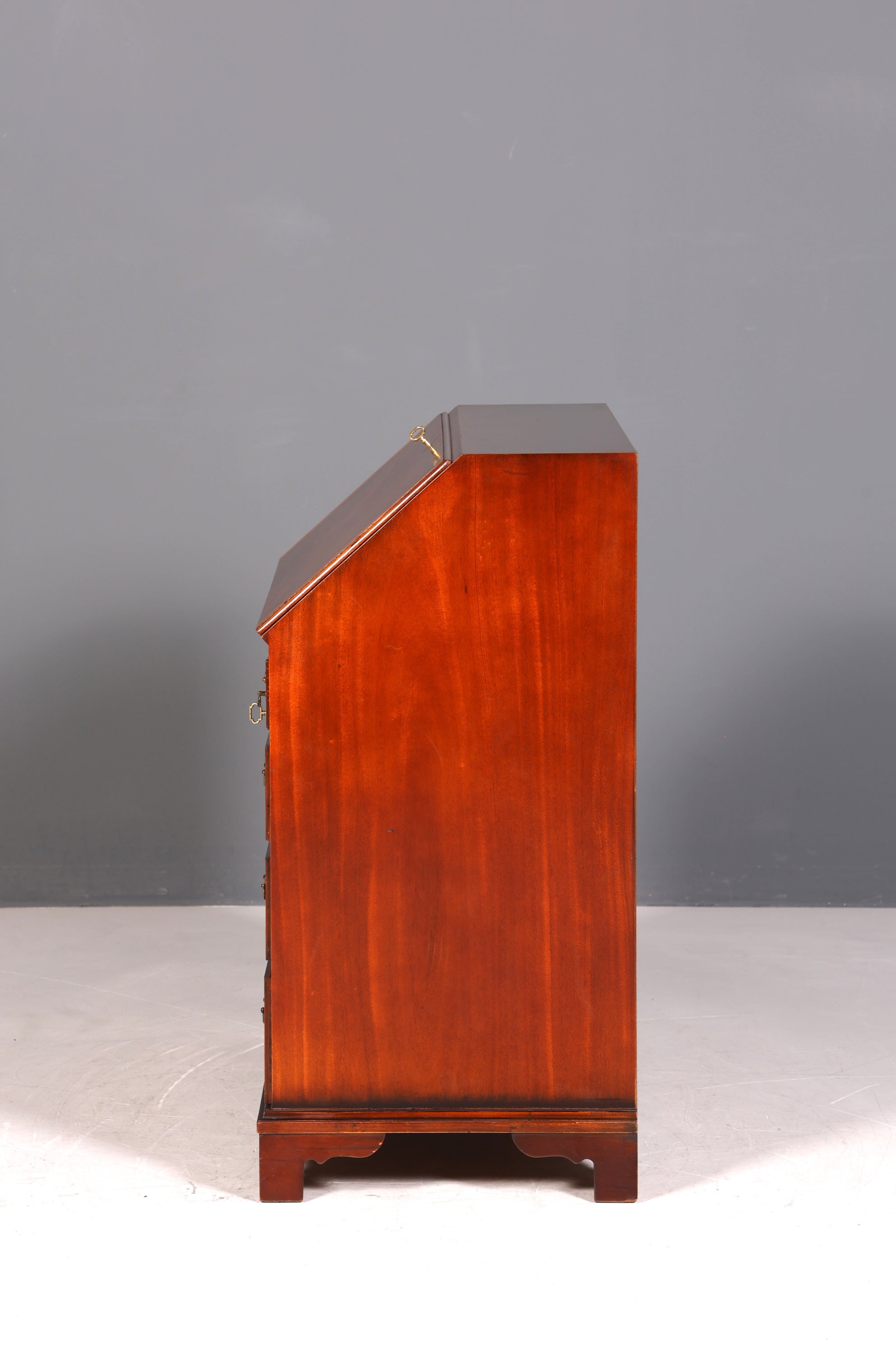 Wunderschöner Englischer Sekretär Schreibkommode echt Lederauflage Schreibtisch Kommode