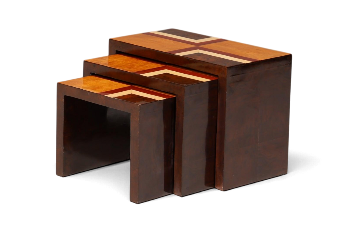 Wunderschöner Art Deco Stil Beistelltische 3er Satz Ablagetisch Couchtisch Set