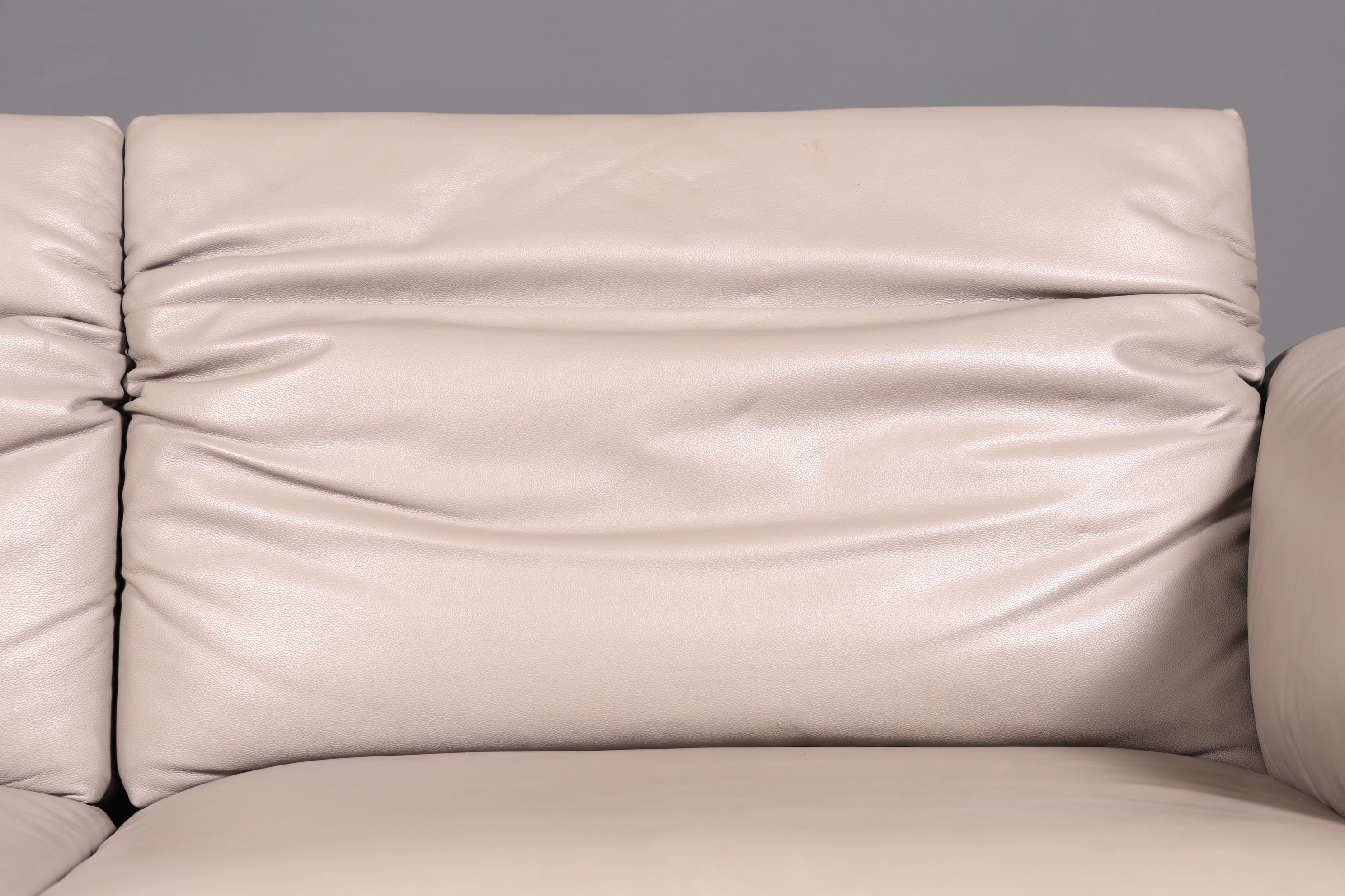 Wunderschönes Sofa der Marke Ligne Roset Grau Echtleder & Stoff Couch Designer Sofa Wohnzimmer