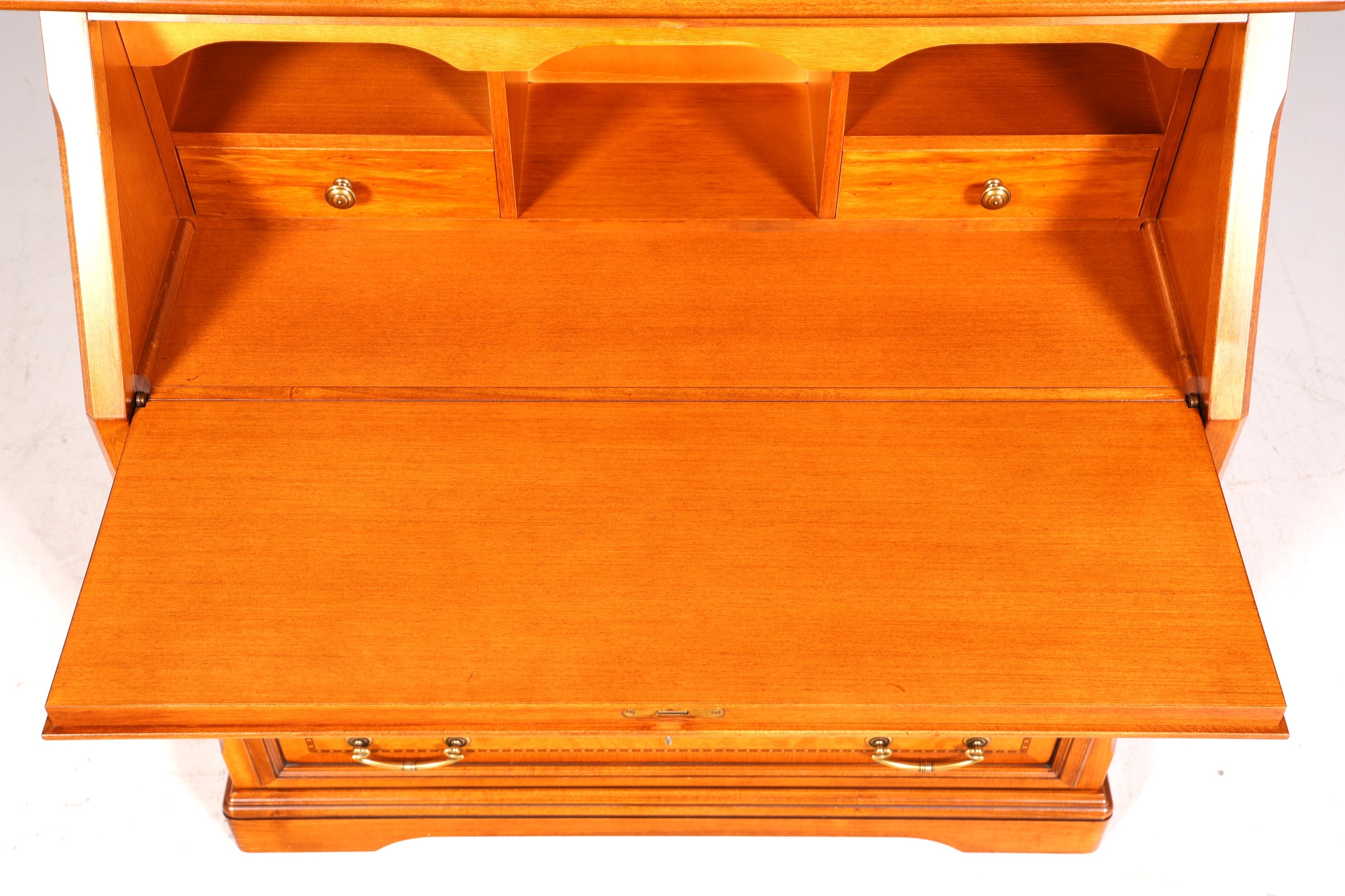 Beautiful original Selva secretary desk, antique style, real wood office desk, office chest of drawers