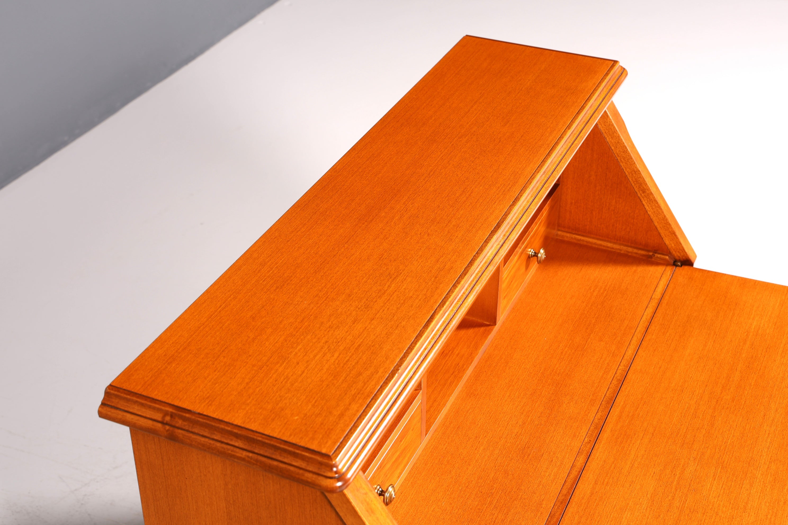 Beautiful original Selva secretary desk, antique style, real wood office desk, office chest of drawers