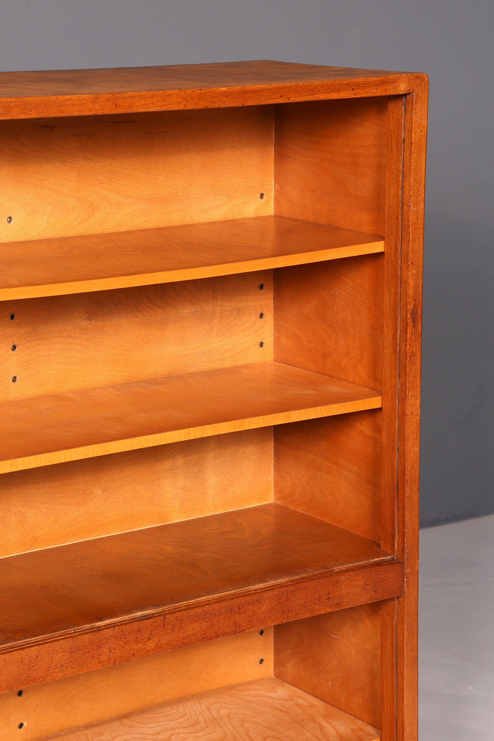 G031 Finish cm Schlichtes Mid Century Regal Vintage Bücherregal Schrank Buchablage 60s Bookshelf