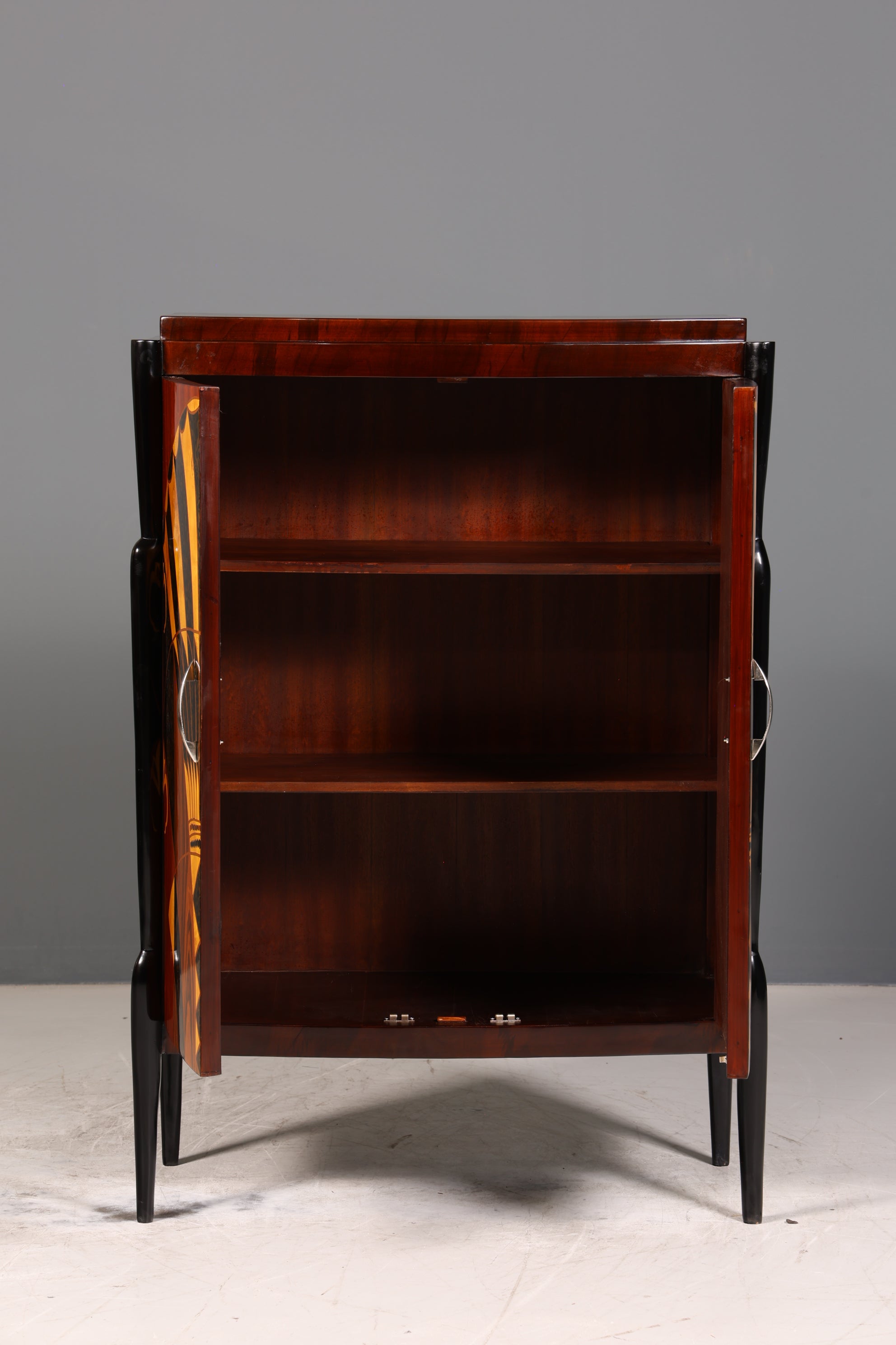 Edles Art Deco Stil Highboard Schrank Kommode Vertiko Sun Cabinet
