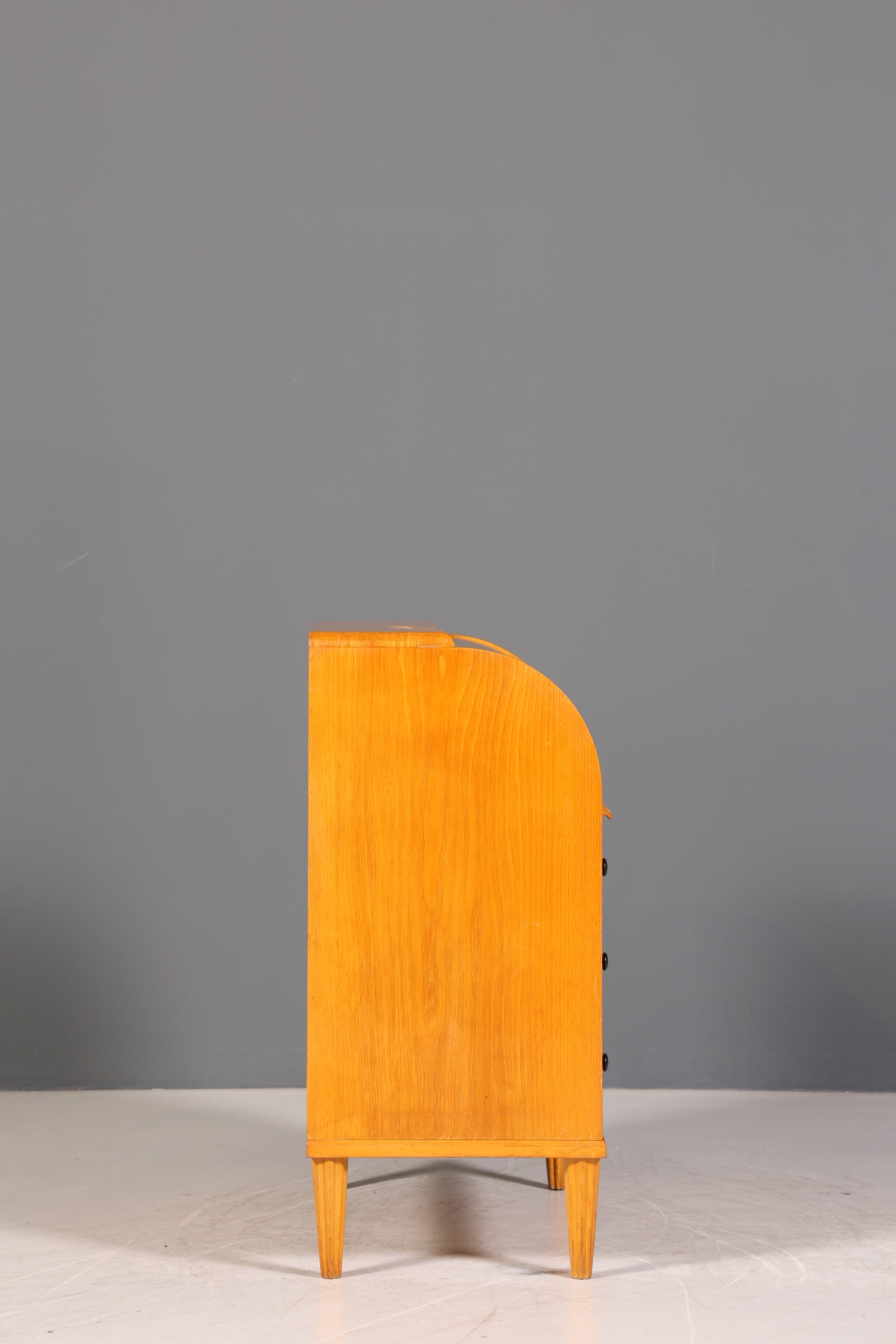 Traumhafter Mid Century Rollladen Sekretär echt Holz Büro Schrank Vintage Schreibkommode