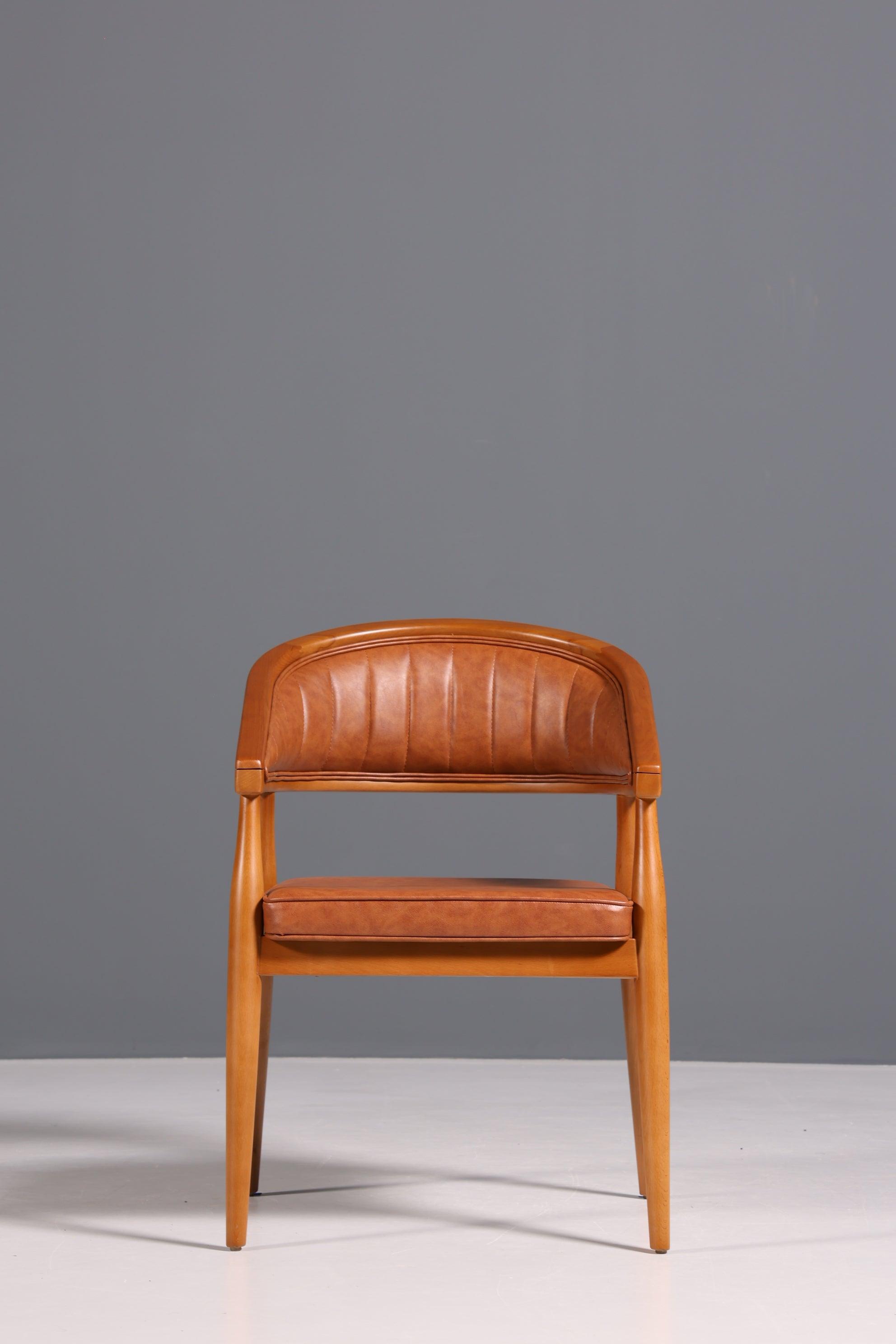 Edler Korbgeflecht Esszimmer Stuhl "Malibu Brown" Küchenstuhl Armlehnstuhl Buche Sekretär Stuhl