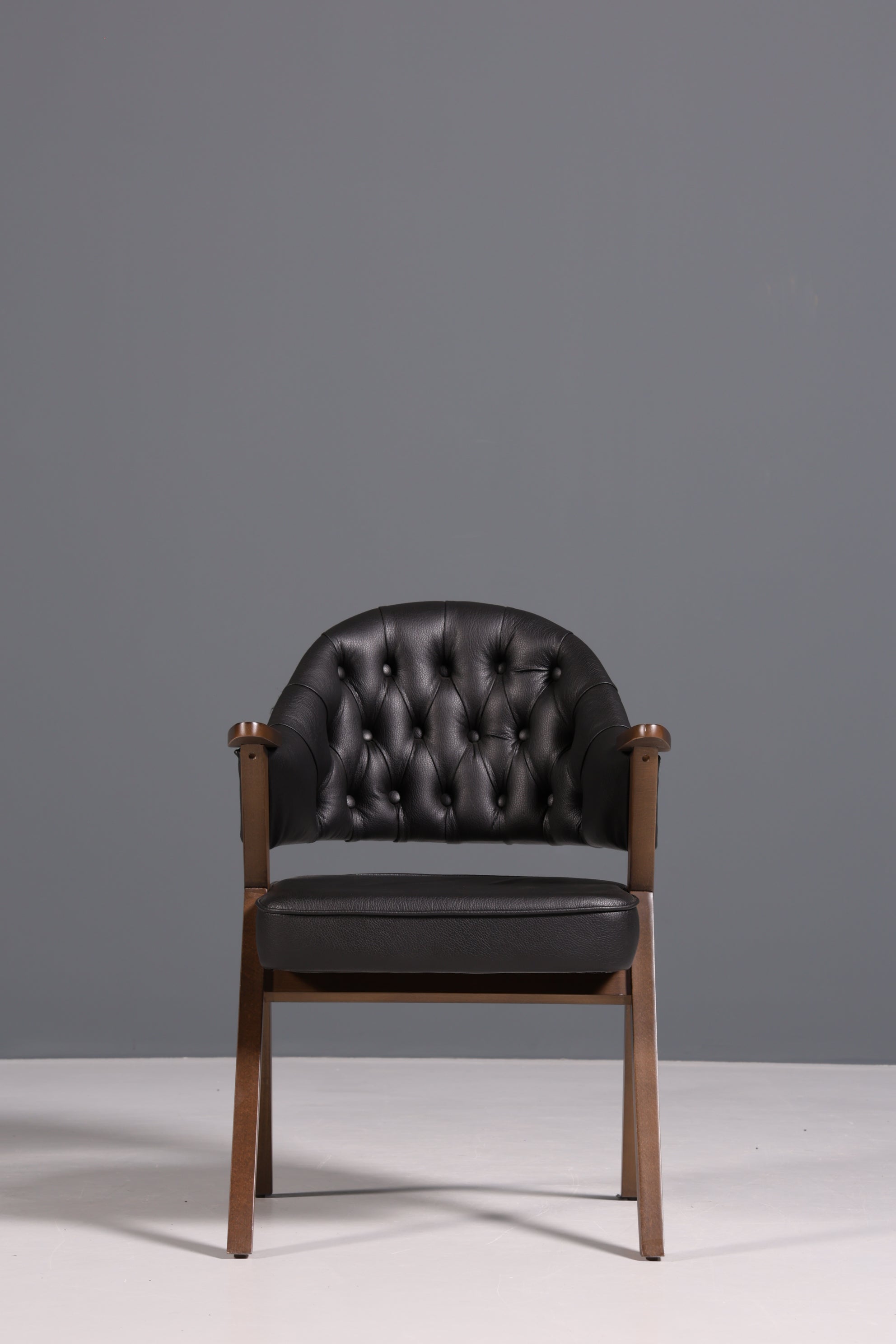 Luxuriöser "Manchester Black" Stuhl Chesterfield Stil Bürostuhl Esszimmerstuhl Lounge Stuhl