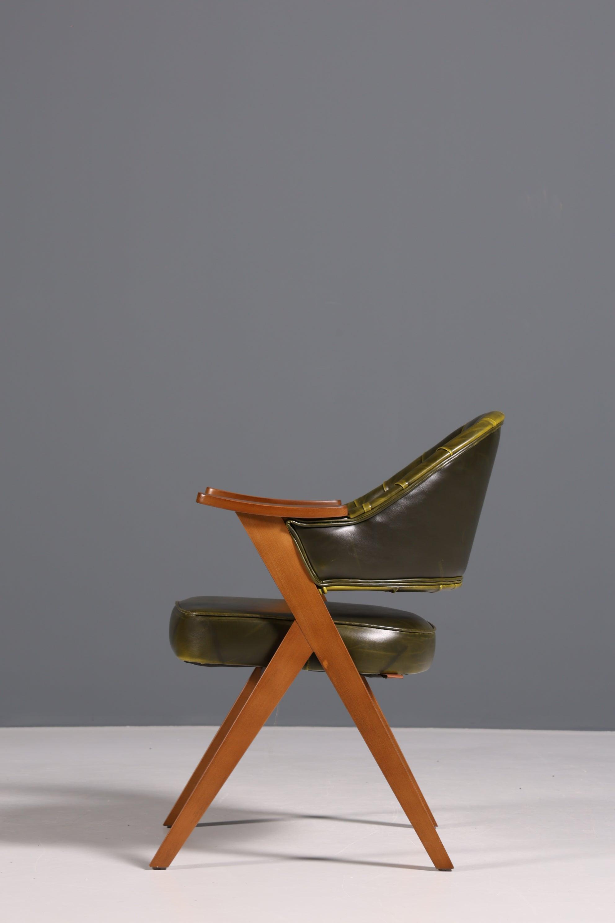 Luxuriöser "Manchester Green" Stuhl Bürostuhl Esszimmerstuhl Lounge Stuhl im Chesterfield Design