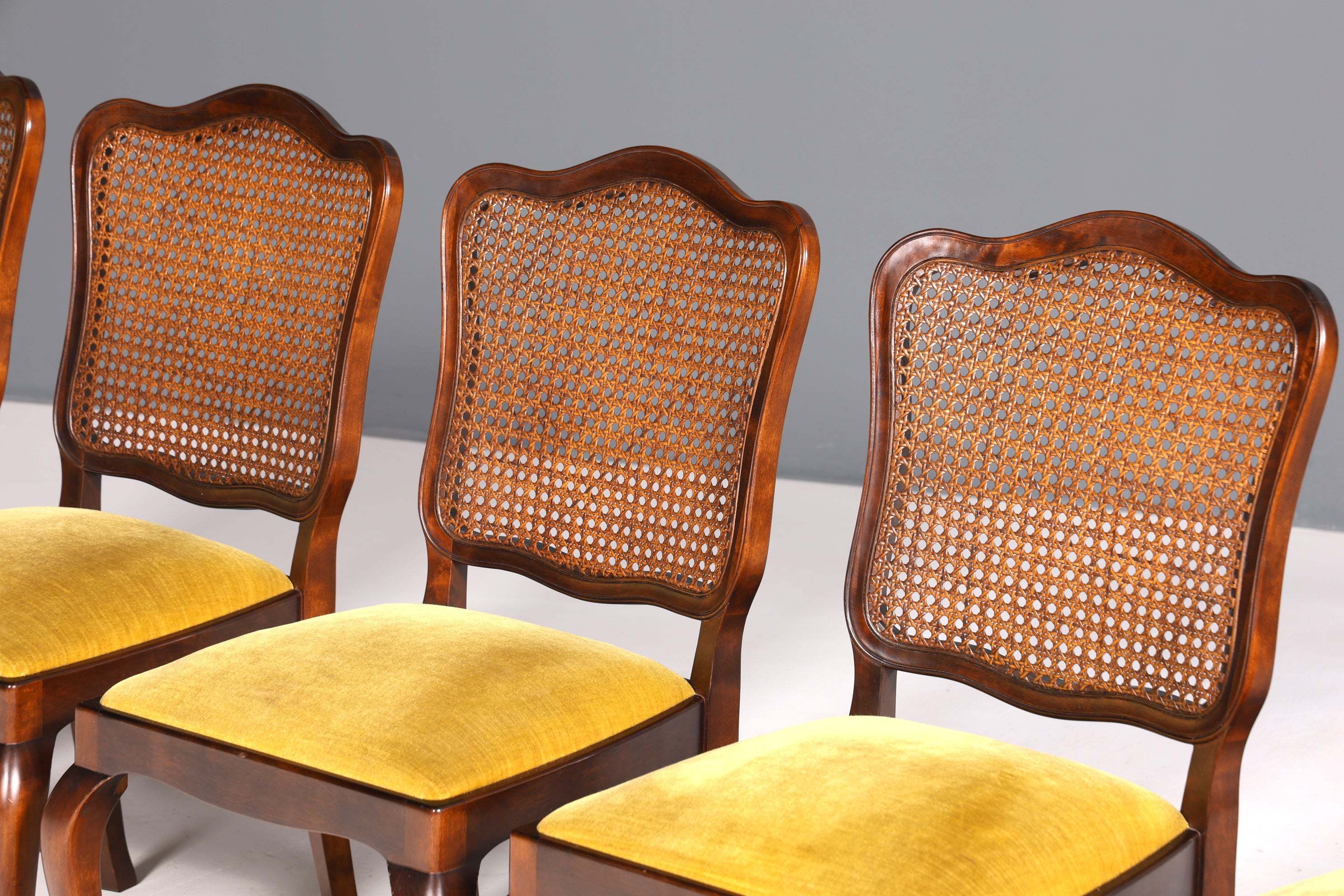 6x Wunderschöne Chippendale Stühle Barock Stil Stuhlset Polsterstuhl Set Küchenstühle Esszimmer Stühle