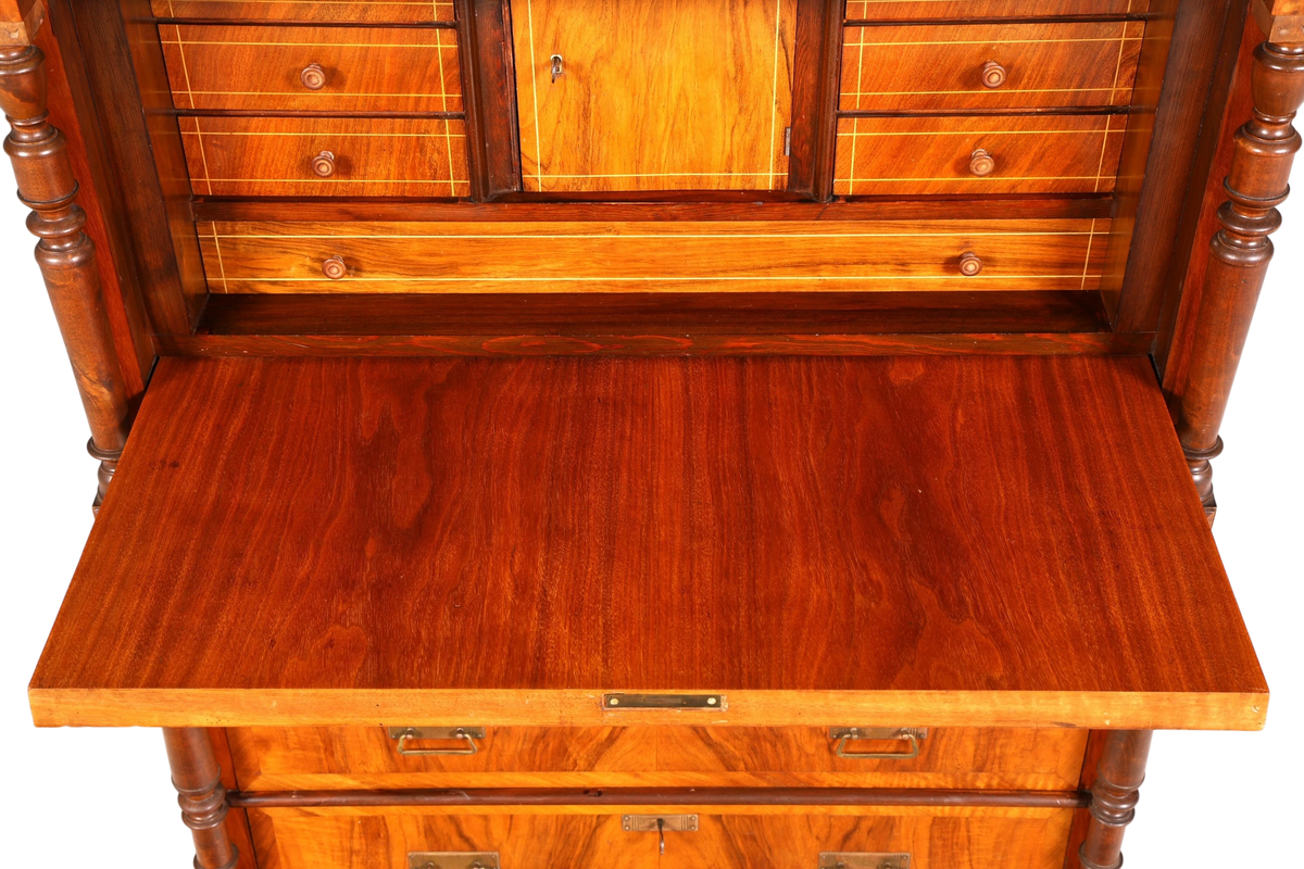 G782 Finish Wunderschöner Gründerzeit Sekretär Kommode Jugendstil Schubladenkommode Antik Vertiko (Kopie)