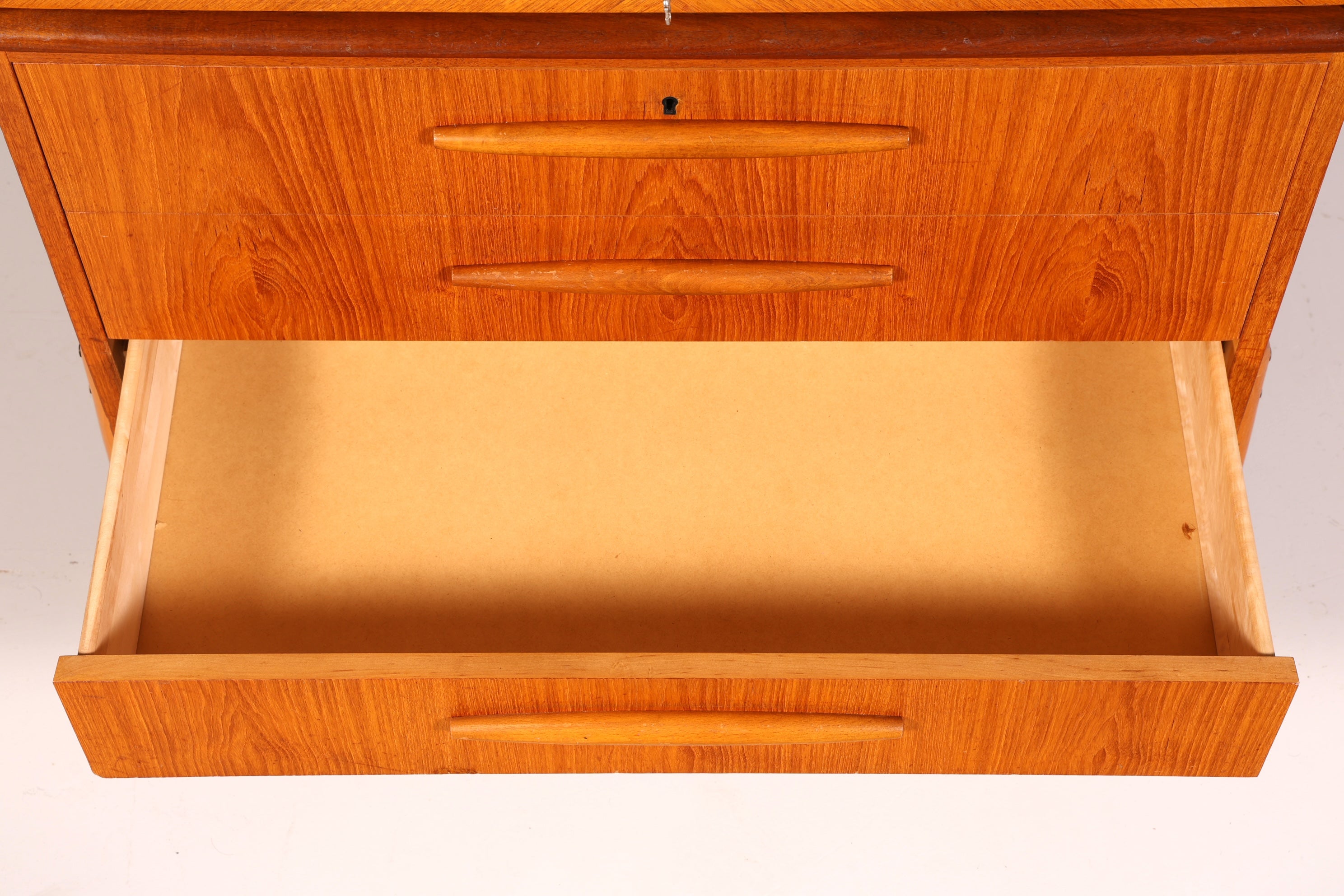 Wunderschöner Mid Century Rollladen Sekretär Schreibkommode Büro Schrank Vintage 60s Holz