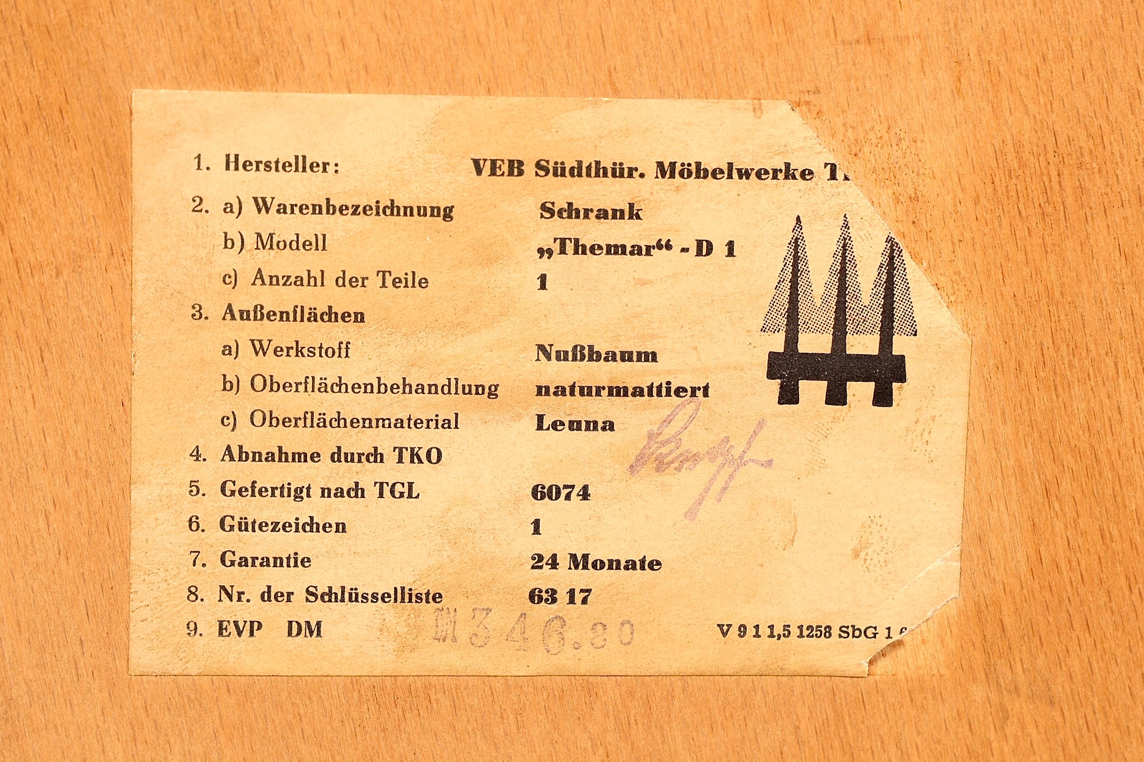 Schlichtes Mid Century Sideboard Vintage TV Kommode 60s Schrank Retro Longboard