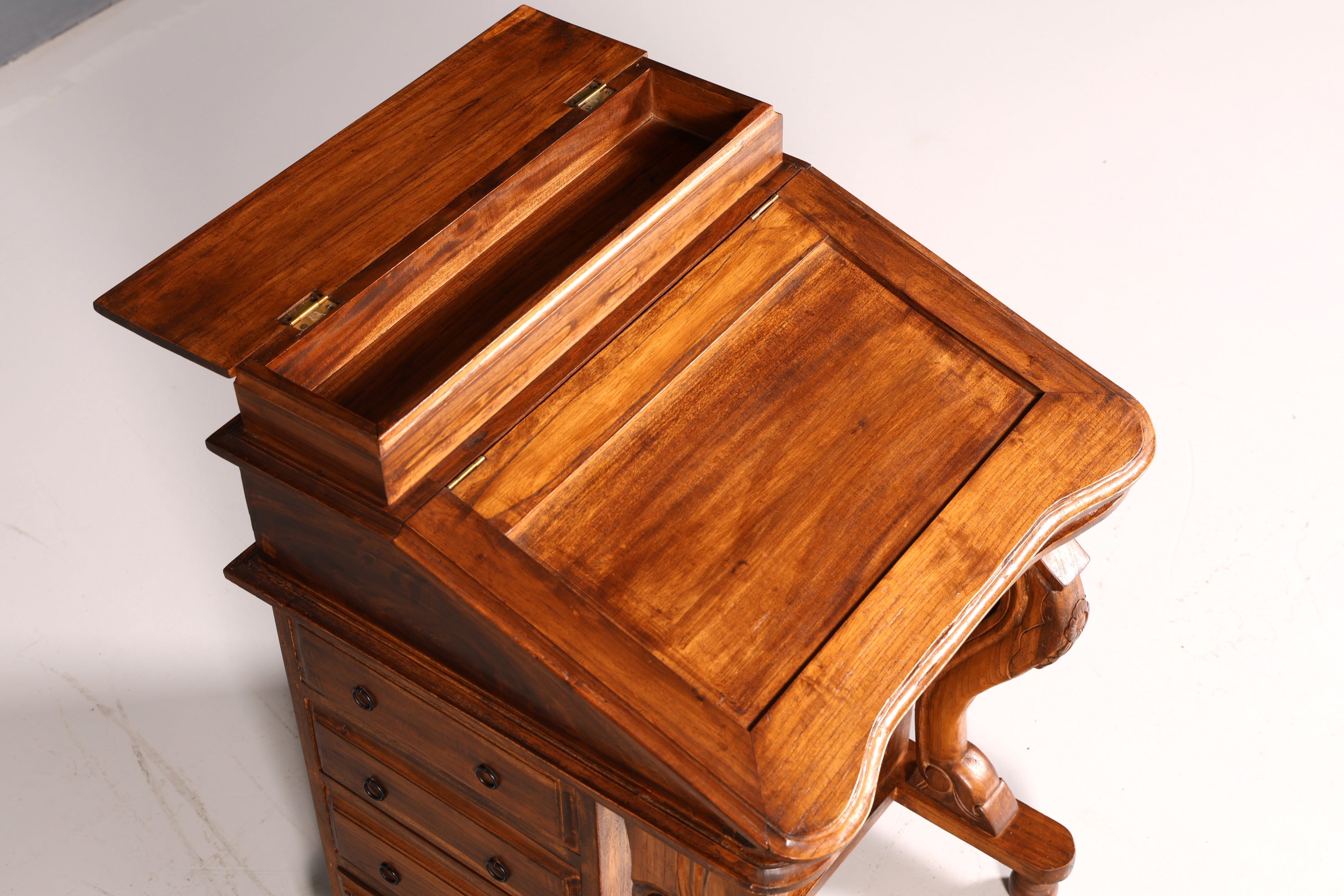 Wunderschöner Englischer Davenport Schreibtisch Desk Sekretär Schreibkommode Viktiorianischen Stil Kommode Antik Vintage