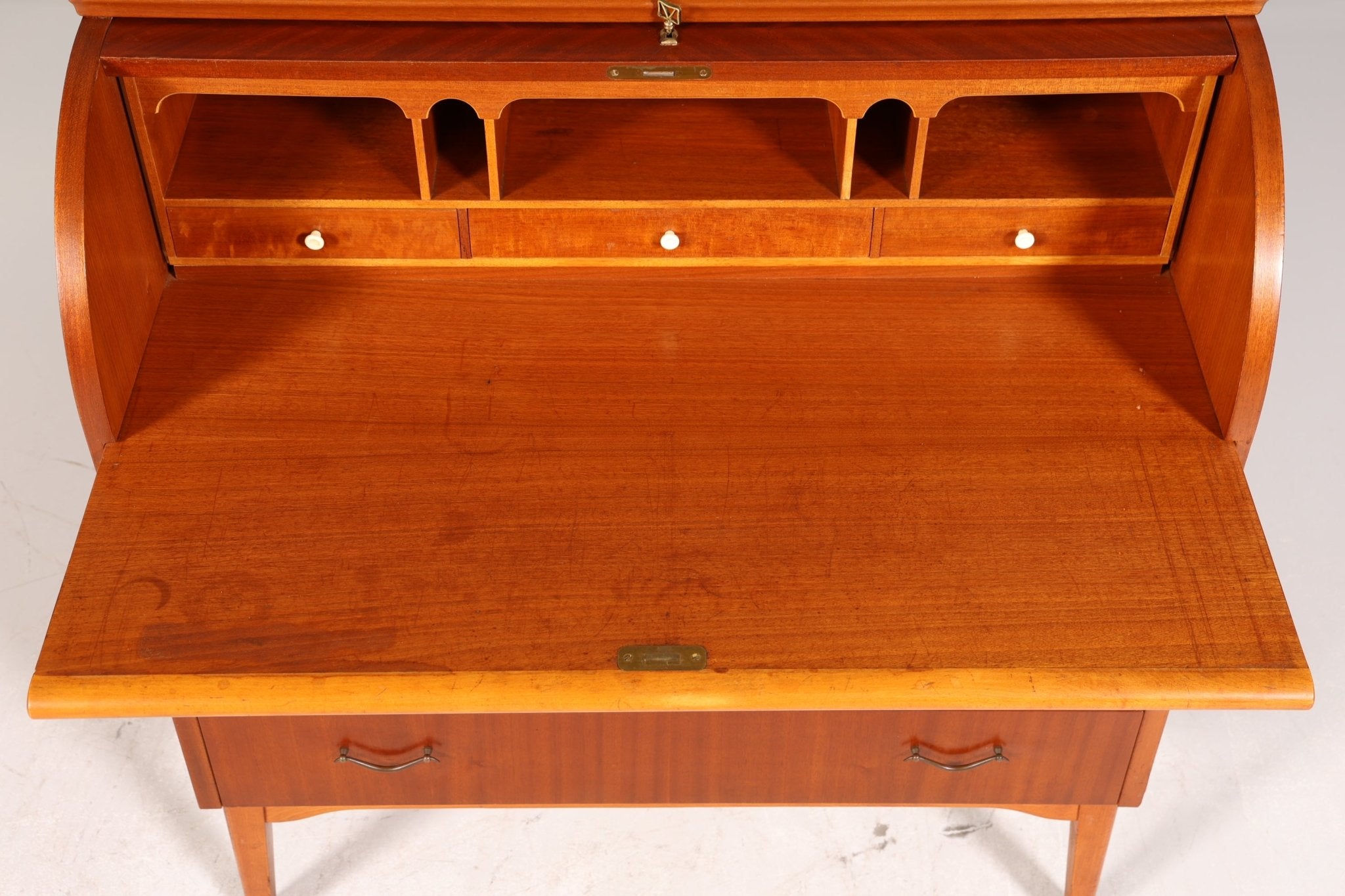 Traumhafter Mid Century Rollladen Sekretär Danish Design echt Holz Rollladen Kommode Schreibkommode