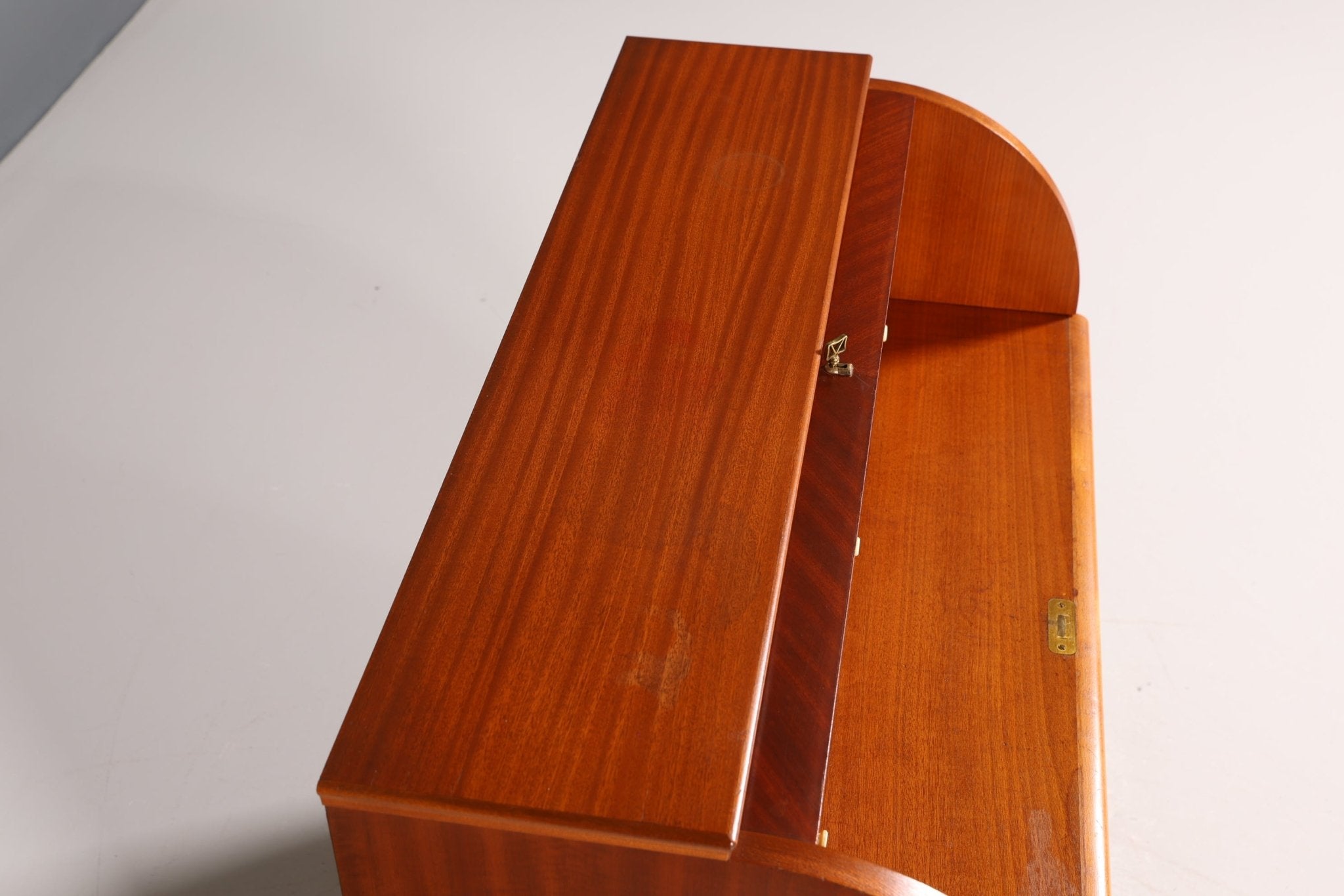 Traumhafter Mid Century Rollladen Sekretär Danish Design echt Holz Rollladen Kommode Schreibkommode