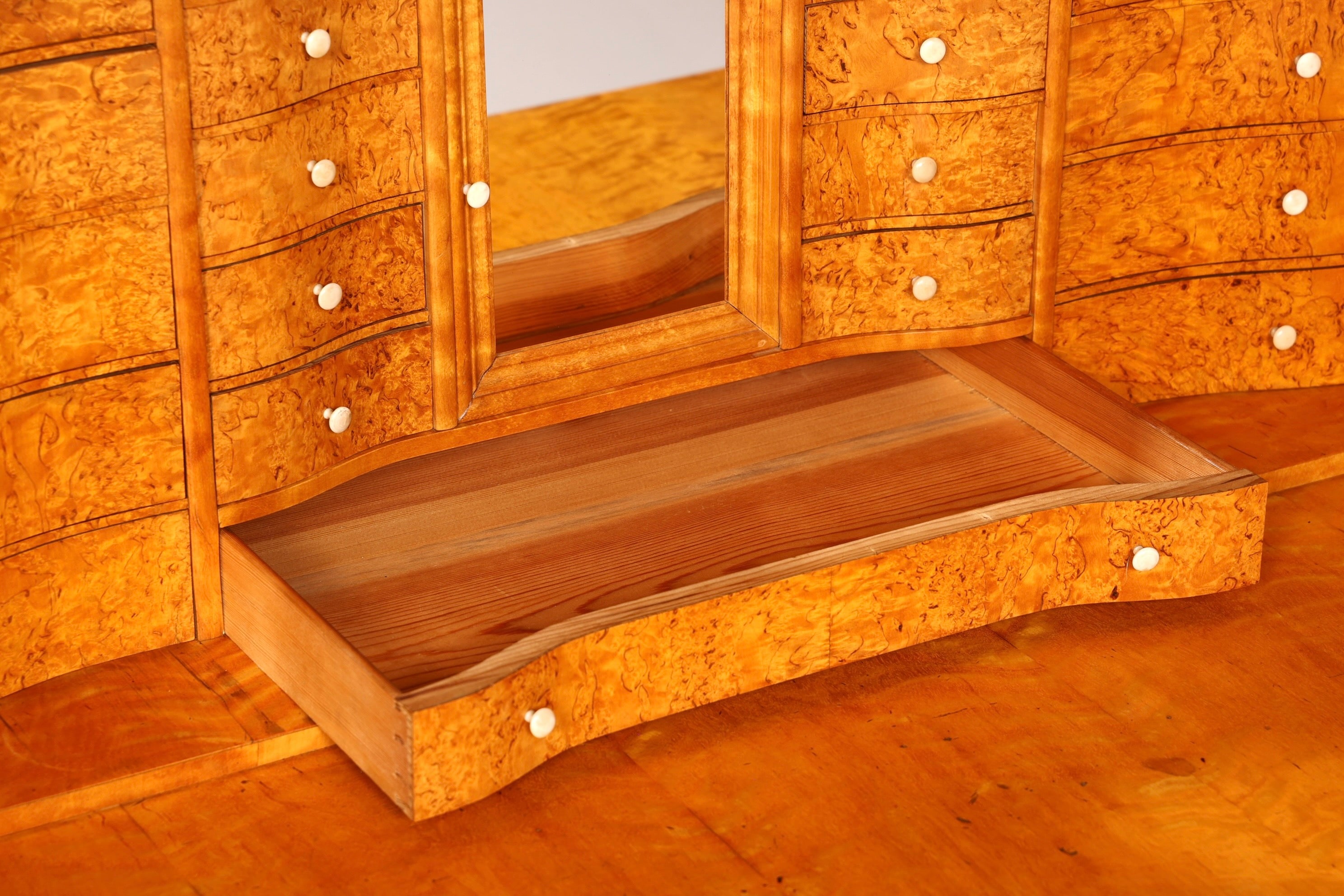 Beeindruckender Biedermeier Sekretär Vertiko Antik Kommode Office Schreibkommode Highboard
