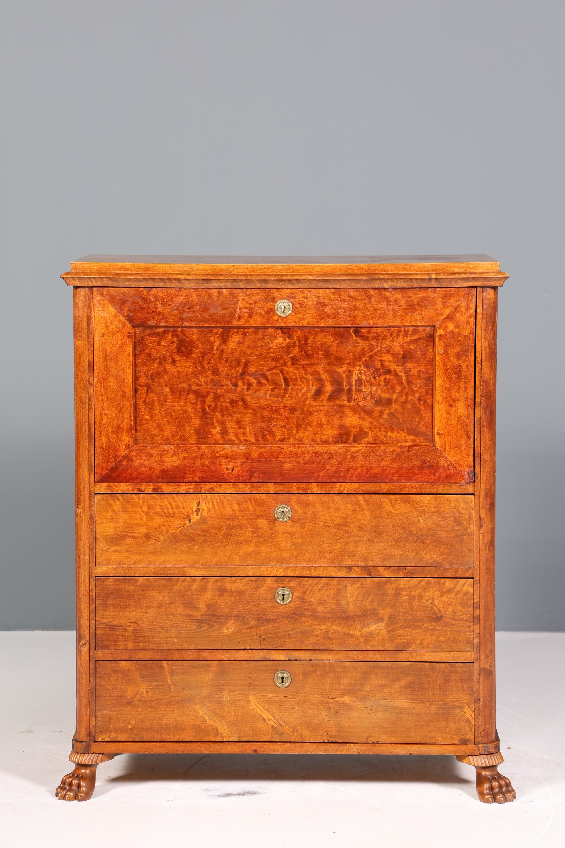 Edler Biedermeier Sekretär Vertiko Antik Kommode Louis Philippe Schreibkommode Schreibtisch
