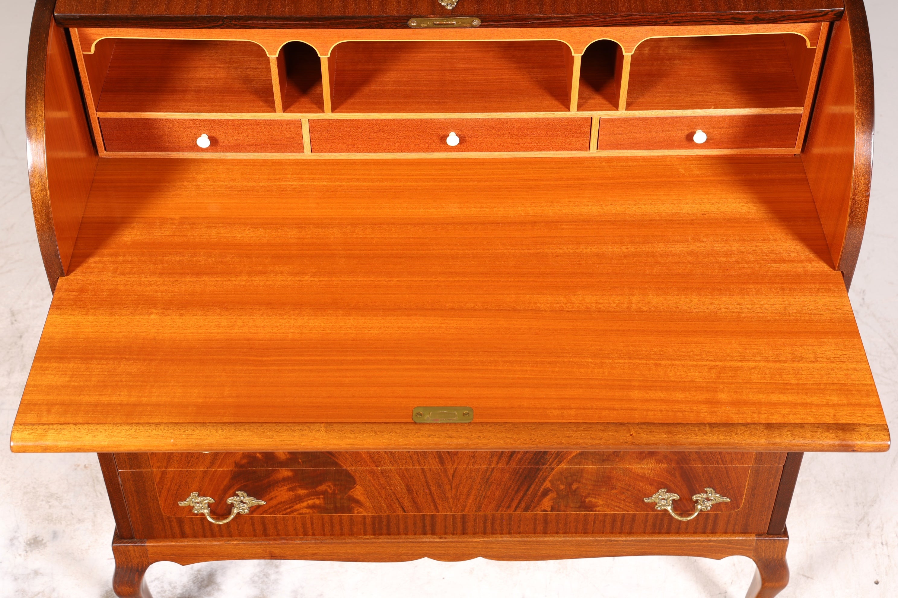 Stilvoller Rollladensekretär im Barock Stil Büro Kommode Sekretär Schreibkommode Schreibtisch