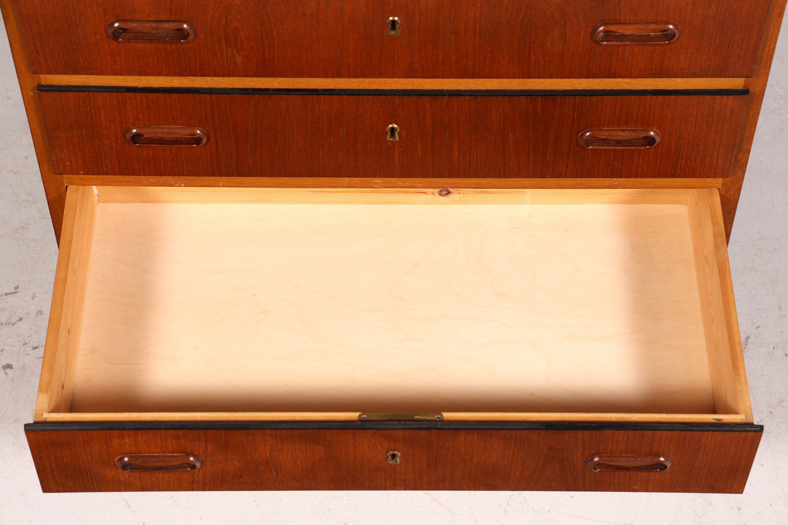 Traumhafte Mid Century Kommode Danish Design Teak Holz Sideboard Vintage Schubladen Kommode