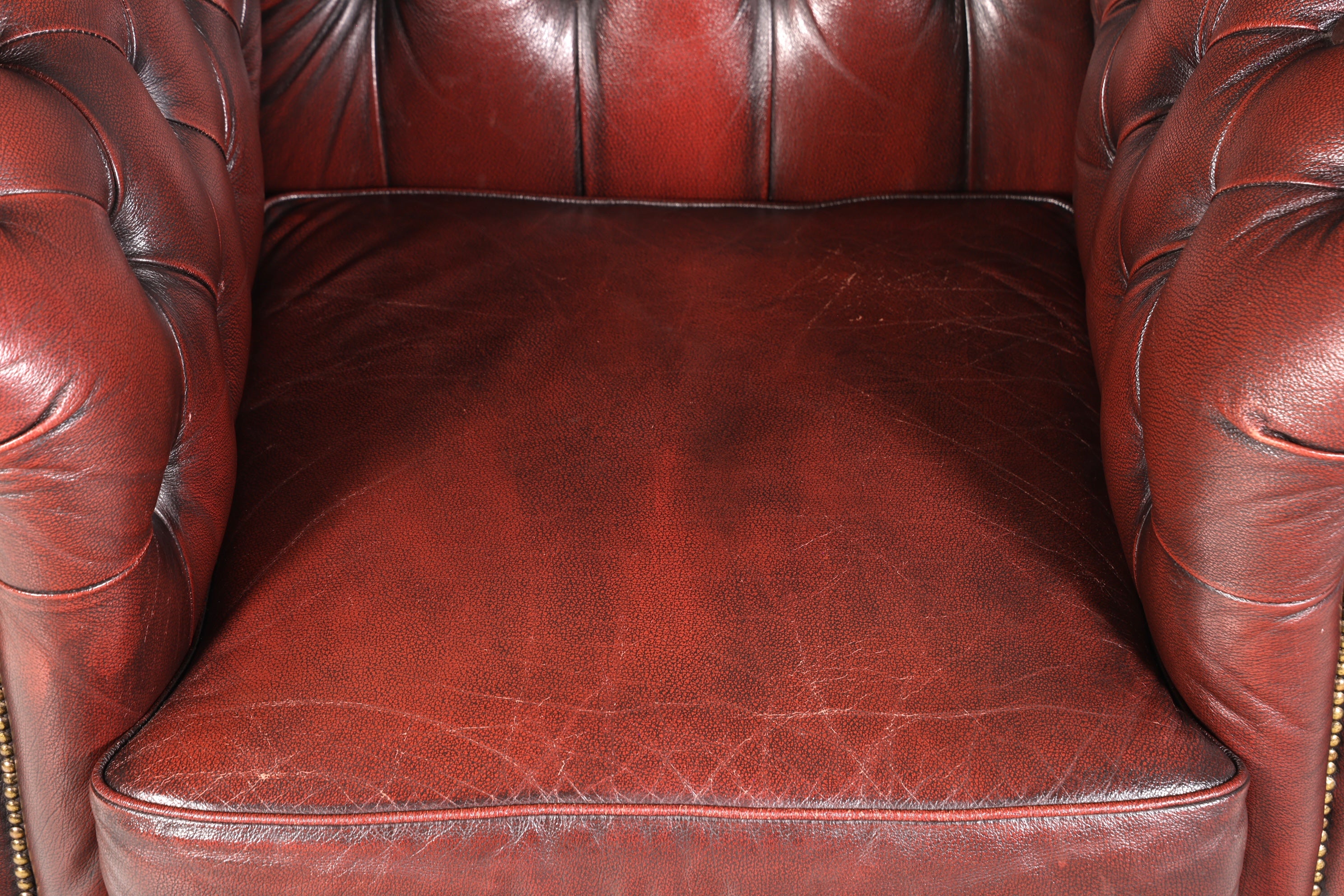 Stilvoller Original Chesterfield Sessel Englisch Leder Armlehnsessel Herrensessel