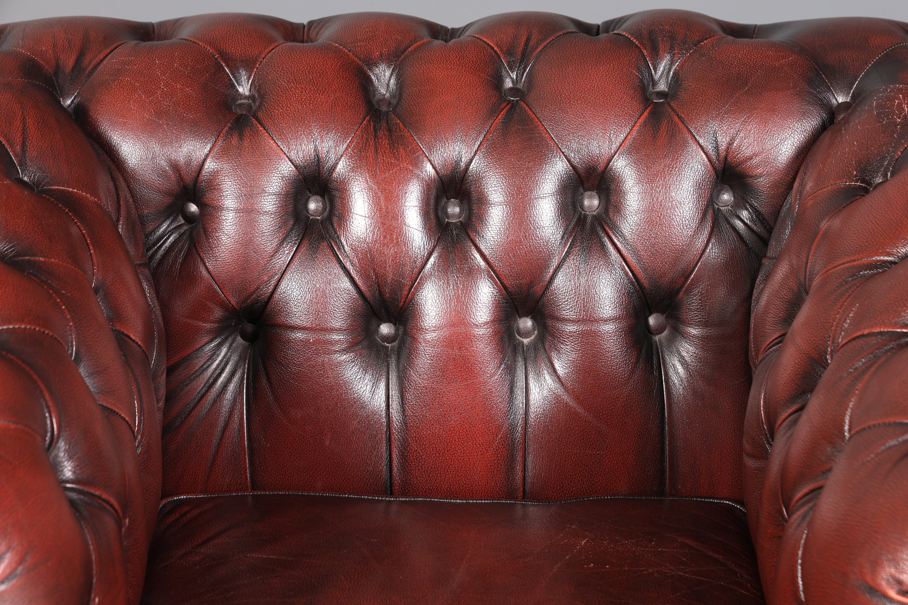 Stilvoller Original Chesterfield Sessel Englisch Leder Armlehnsessel Herrensessel