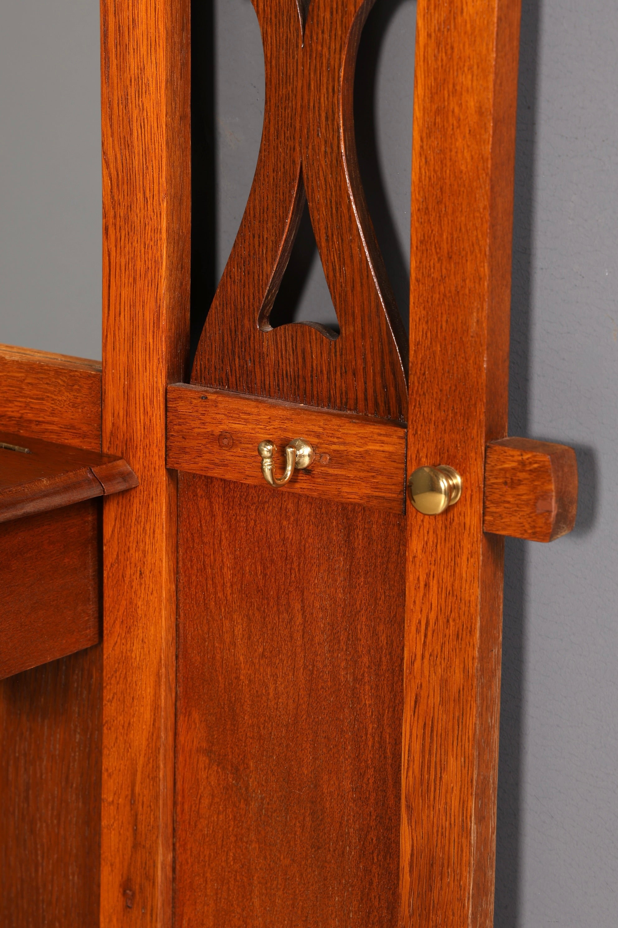 Traumhafte Jugendstil Flur Garderobe Antik Gründerzeit Kleiderwand Wandgarderobe Vintage