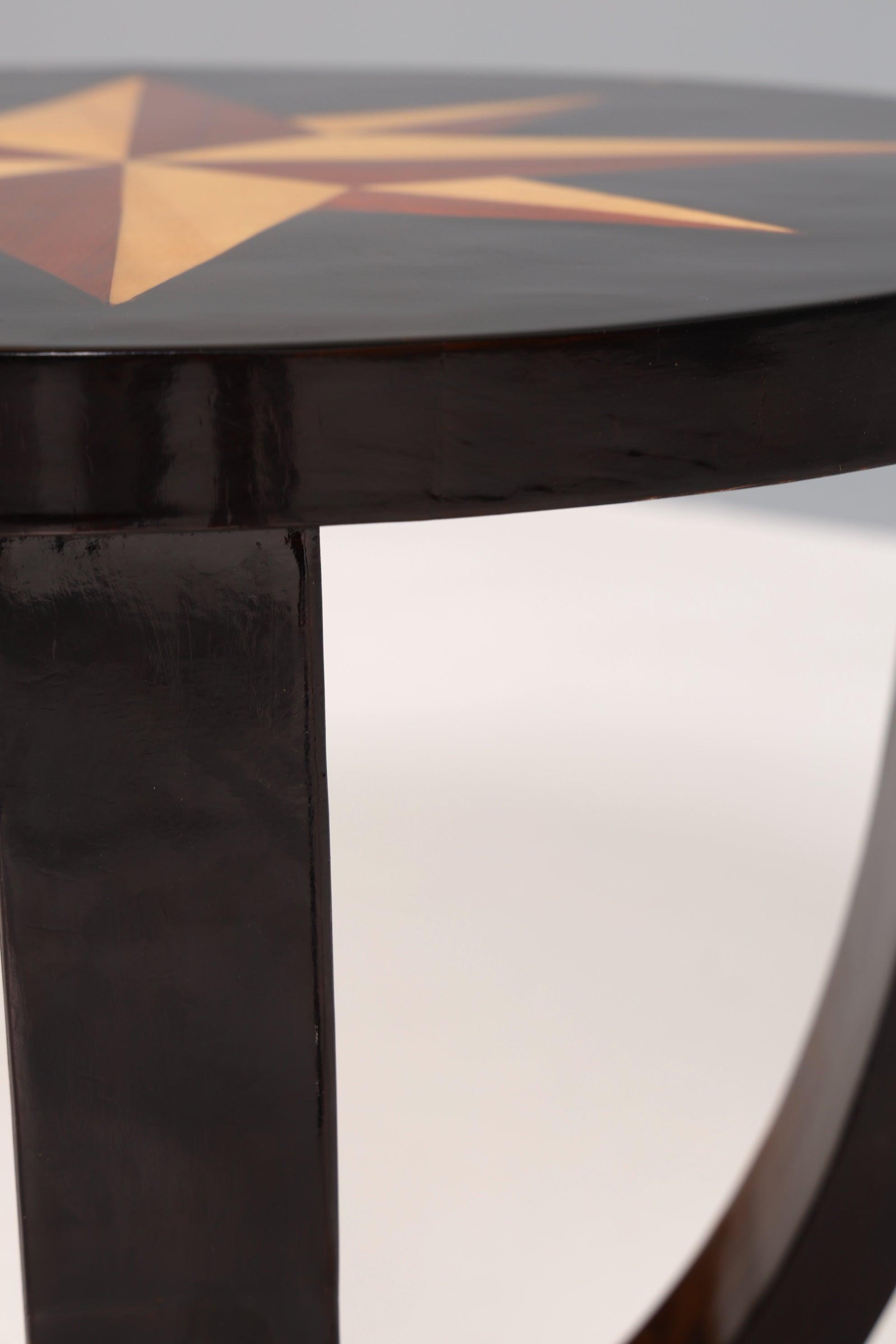 Stilvoller Art Deco Design Tisch Luxus Couchtisch Beistelltisch Stern Ablagetisch