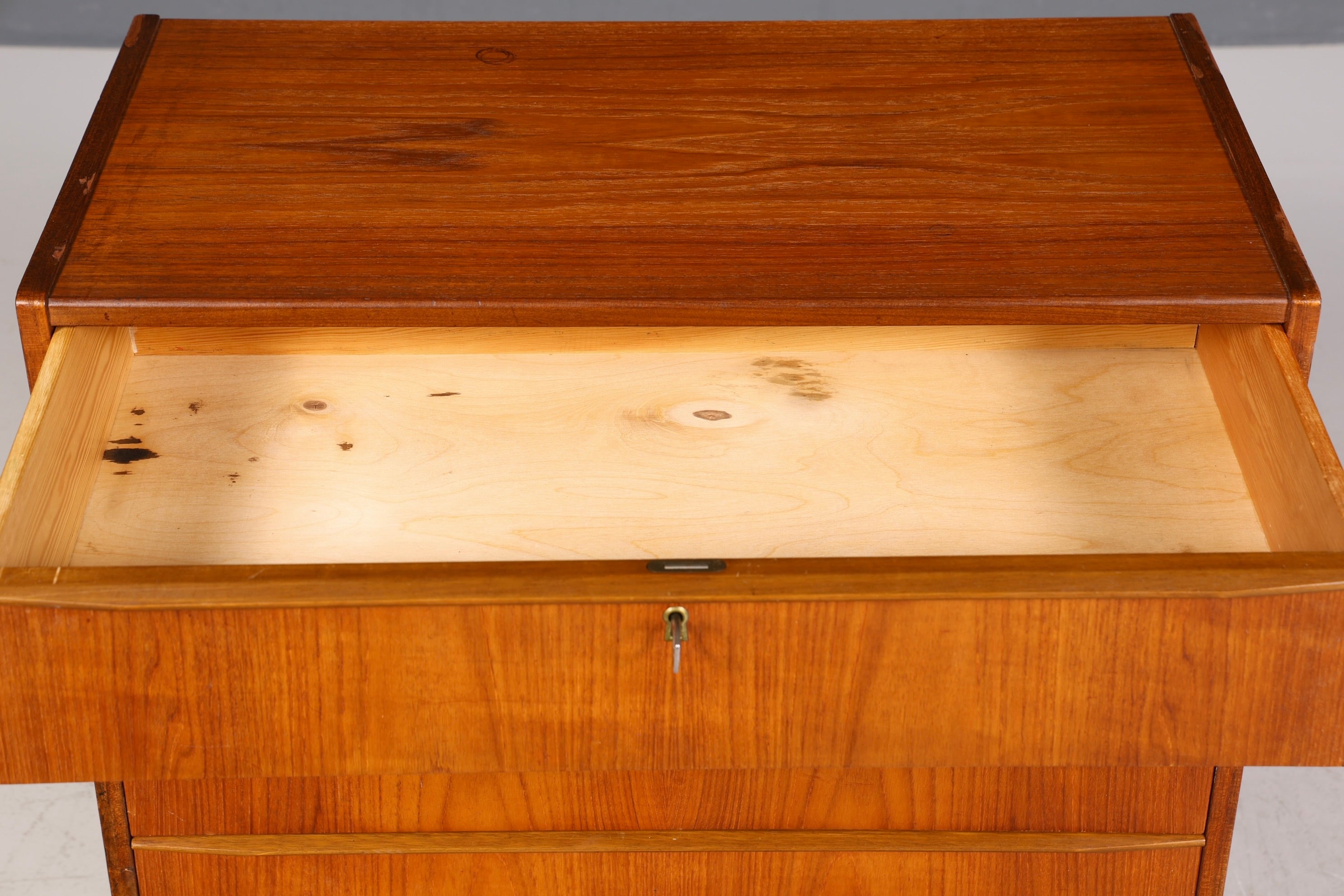 Traumhafte Mid Century Kommode Teak Danish Design Holz Sideboard Vintage Schubladen Kommode