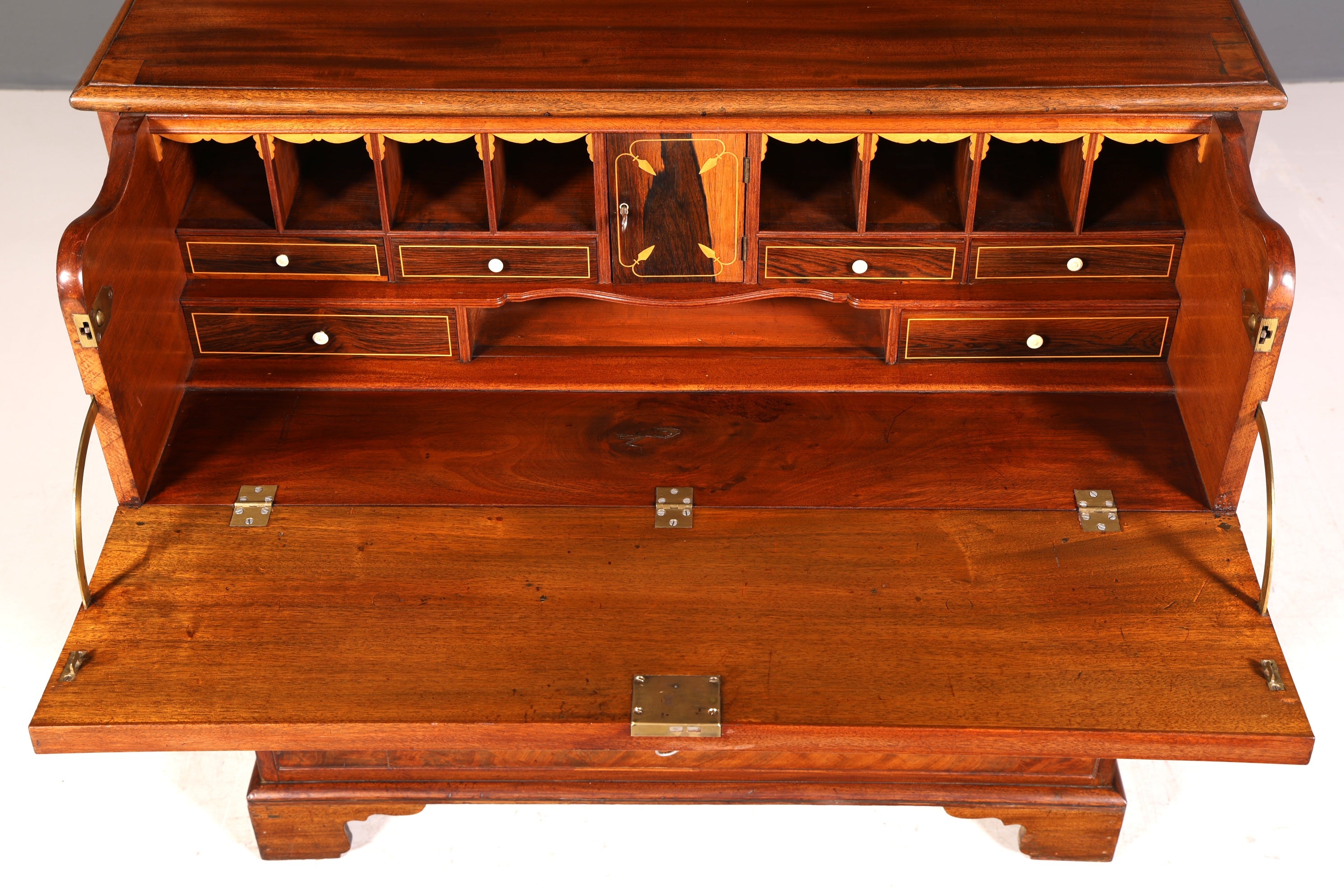 G224 Finish Wunderschöner Englischer Sekretär Büro Aufsatzsekretär Antik 60S Vitrinen Schrank UK (Kopie)