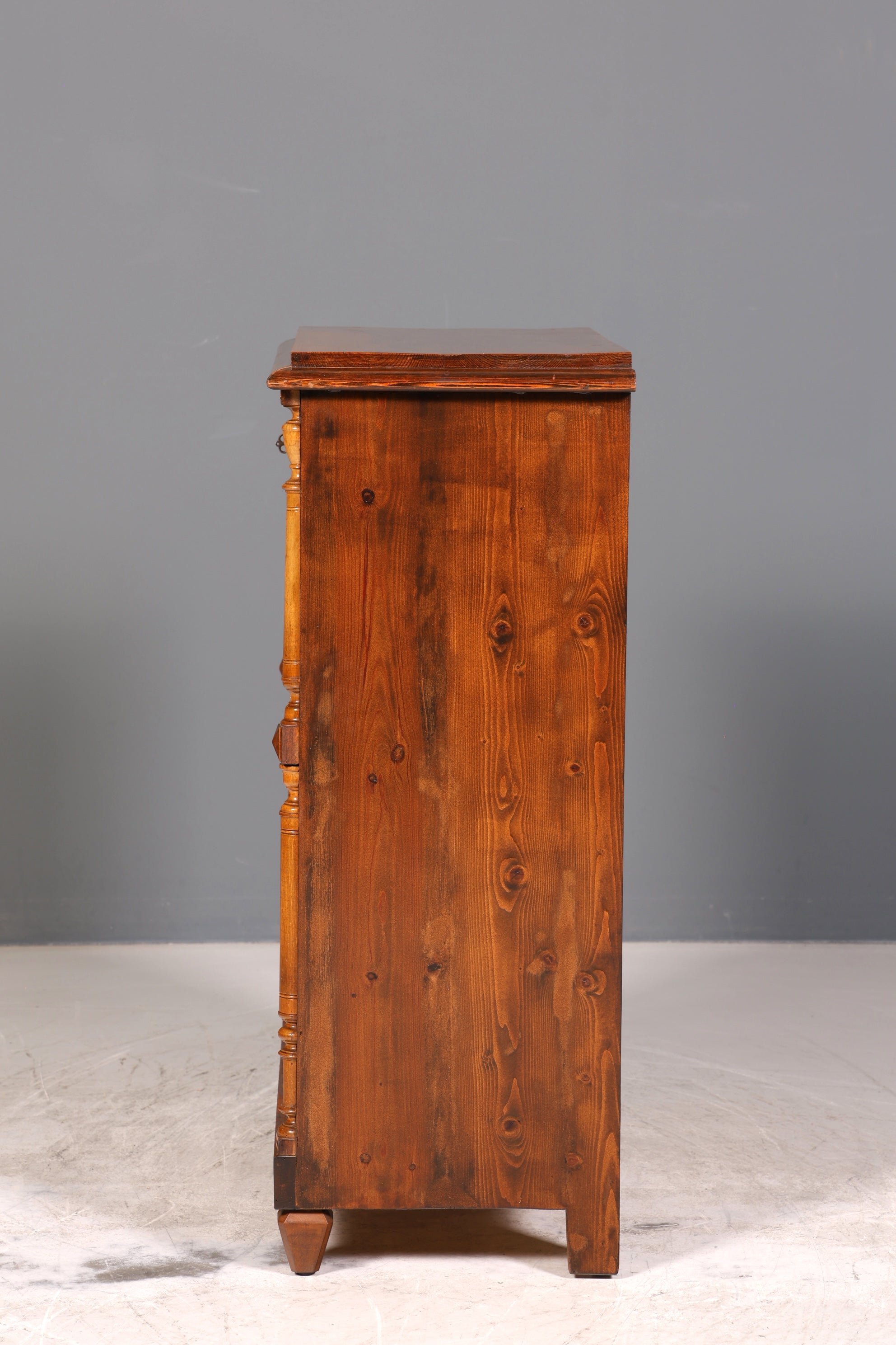 Stilvoller Gründerzeit Sekretär Vertiko Highboard Louis Philippe Kommode Sekretär Schrank um 1880