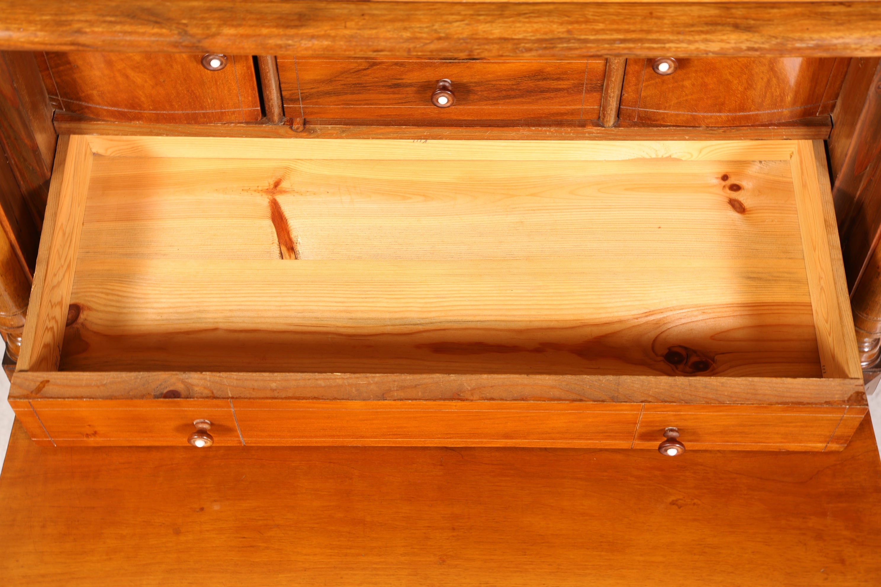 Stilvoller Gründerzeit Sekretär Vertiko Highboard Louis Philippe Kommode Sekretär Schrank um 1880