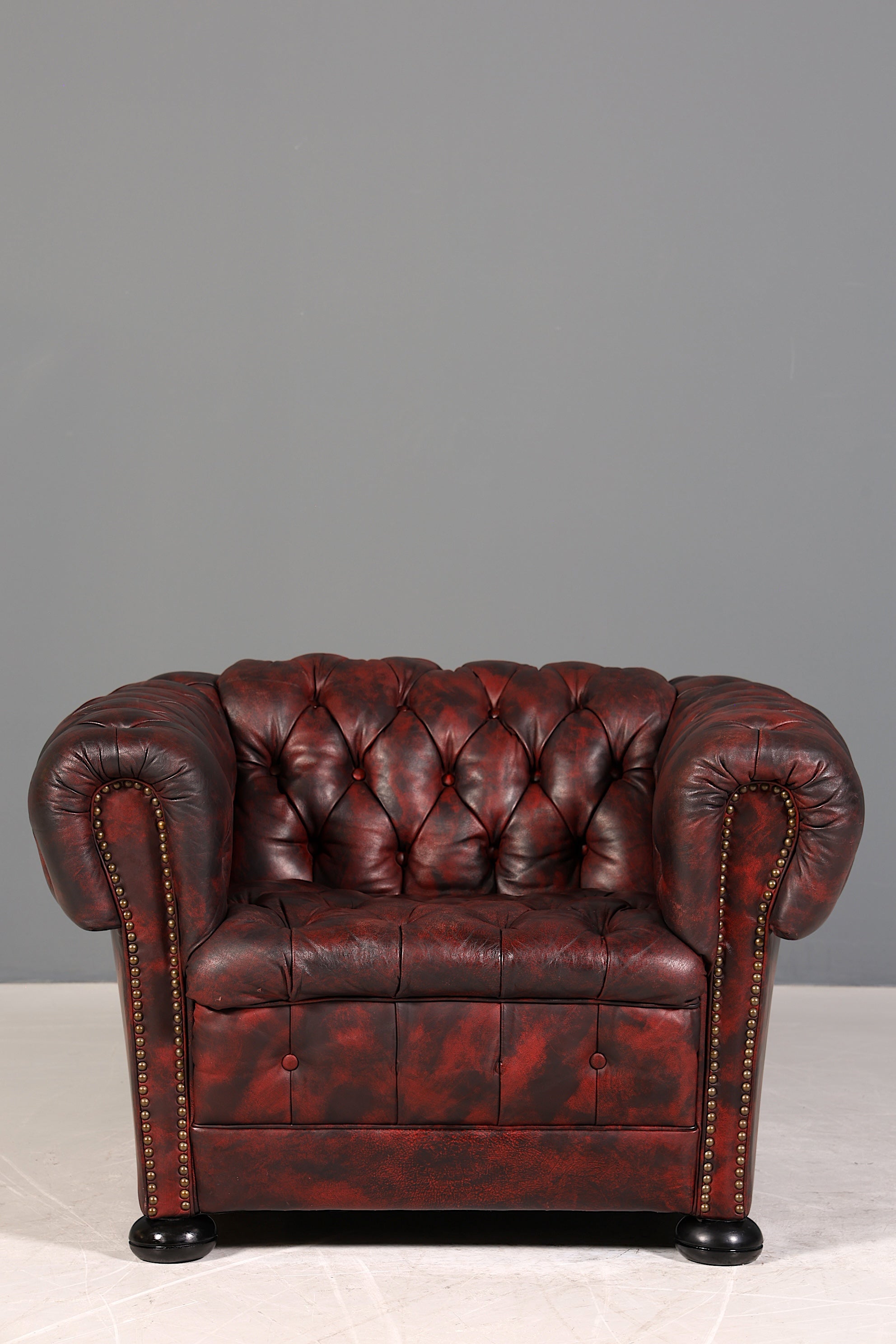Wunderschöner Original Chesterfield Sessel Englisch Leder Armlehnsessel Herrensessel 2 von 2