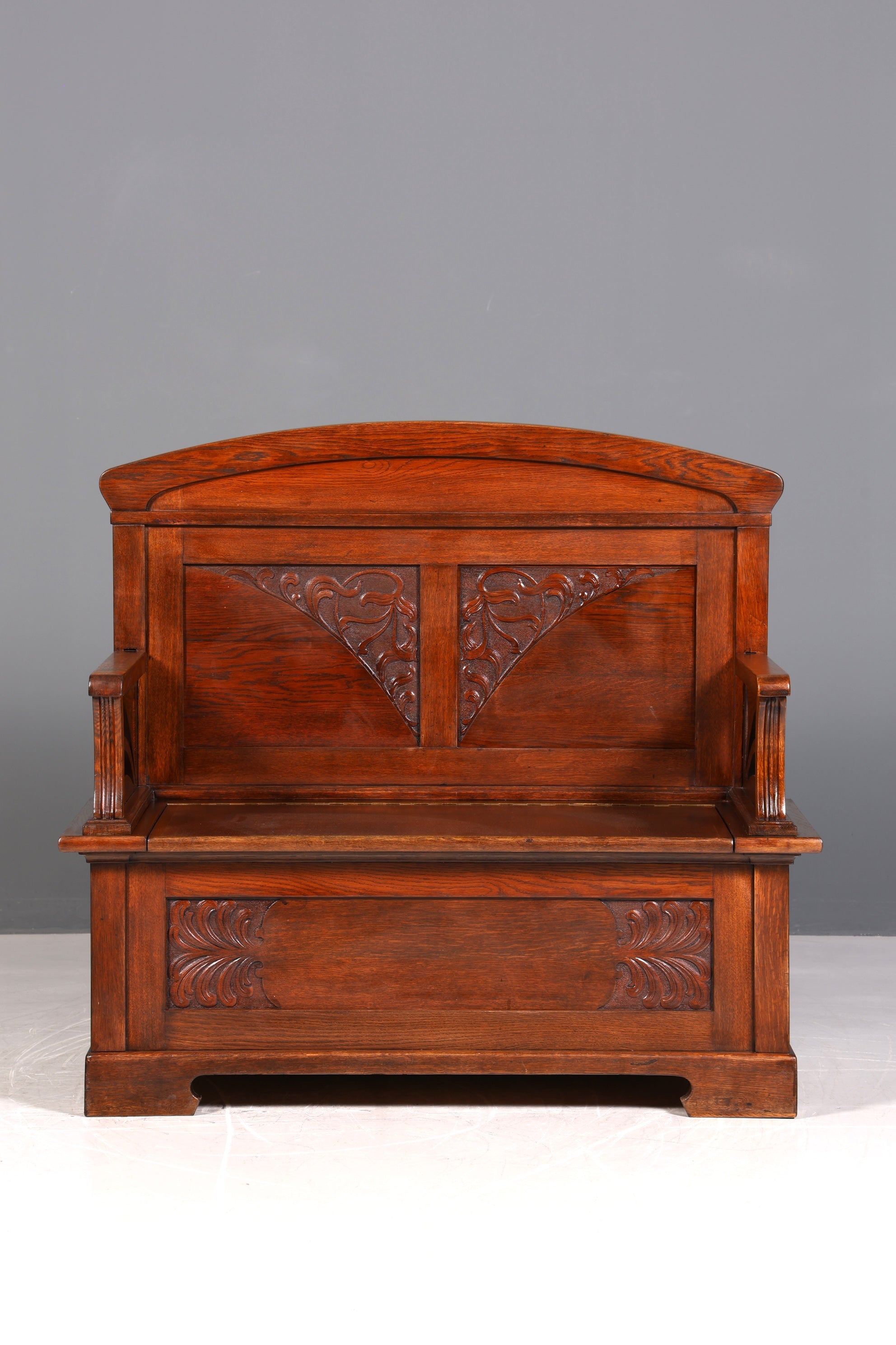 Wunderschöne Jugendstil Sitzbank Antik Bank Truhe Eiche Sofa Holzbank Holztruhe