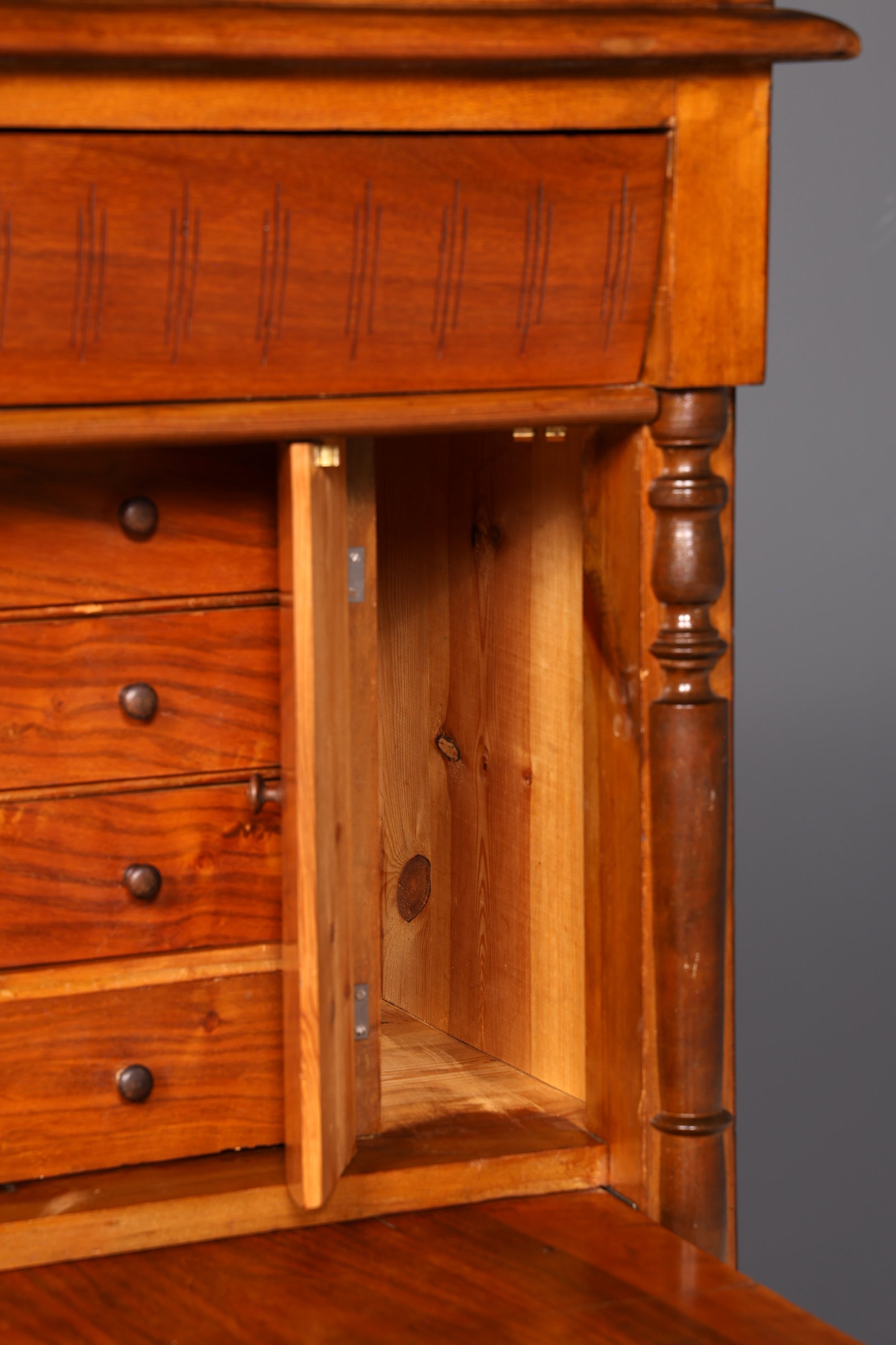 Edler Gründerzeit Sekretär Vertiko Highboard Louis Philippe Kommode Antik um 1880 Schreibsekretär