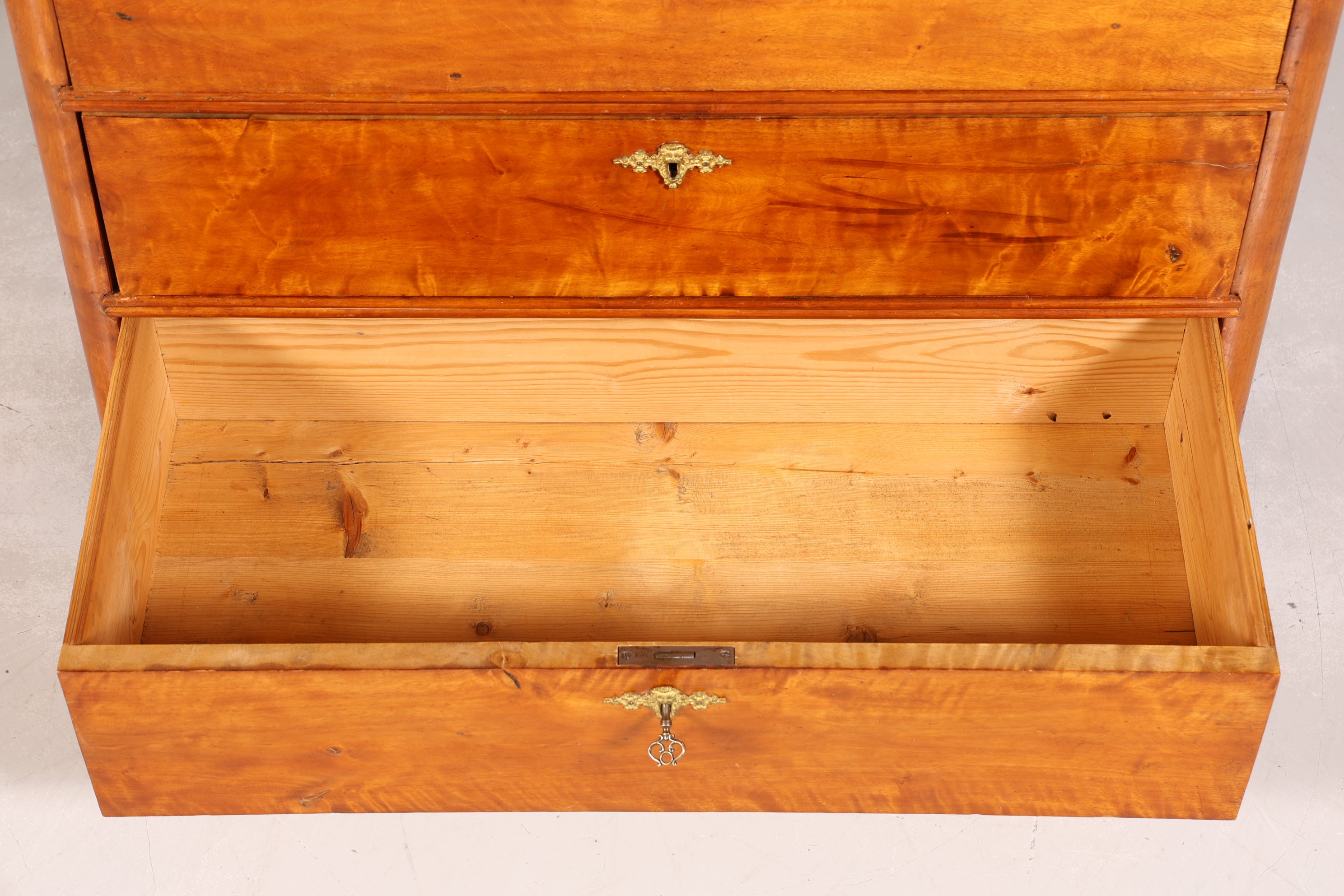 Stilvoller Biedermeier Sekretär Vertiko Louis Philippe Kommode Schubladenkommode