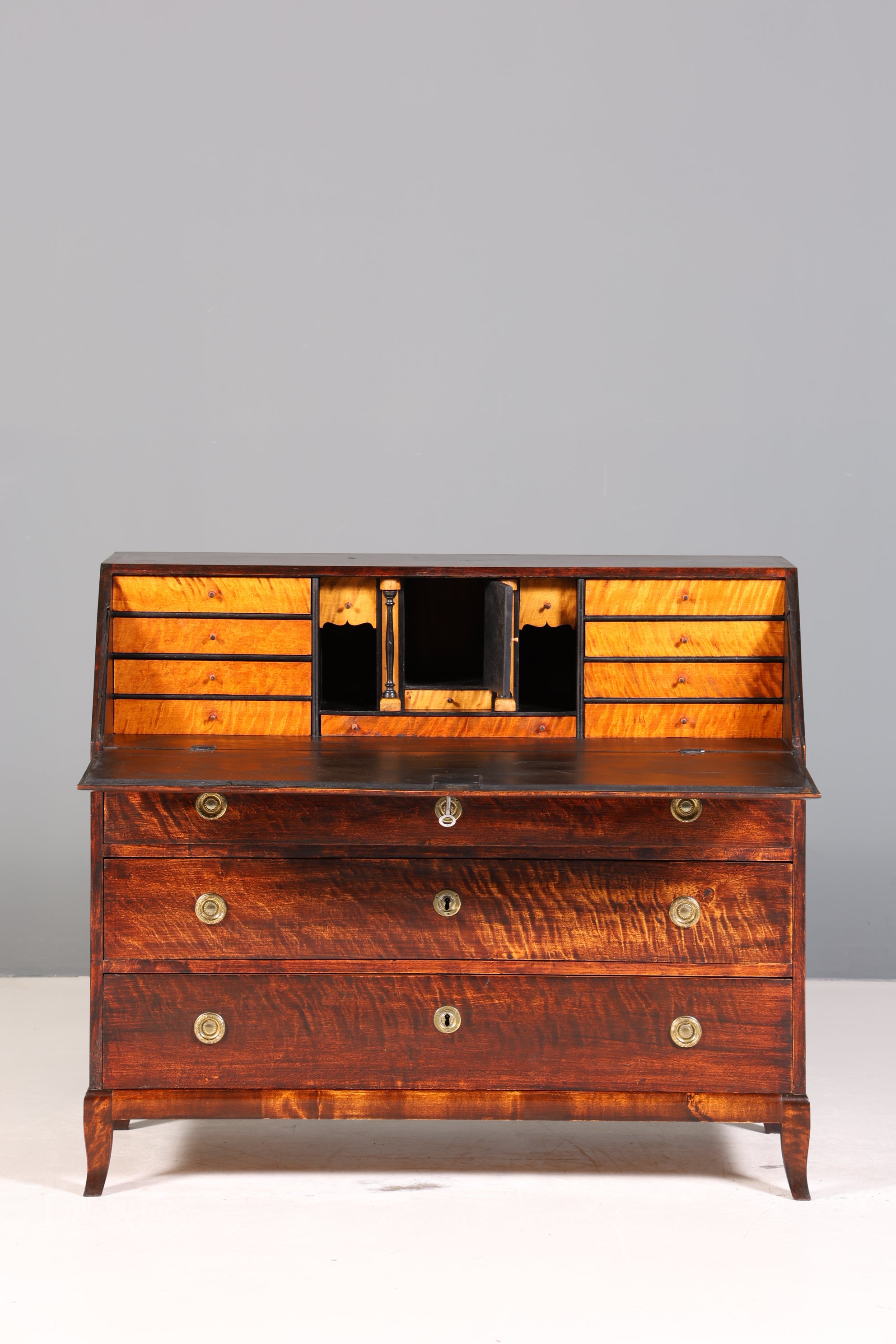 Wunderschöner Original Biedermeier Sekretär um 1860 Englisch Kommode Antik Bürokommode