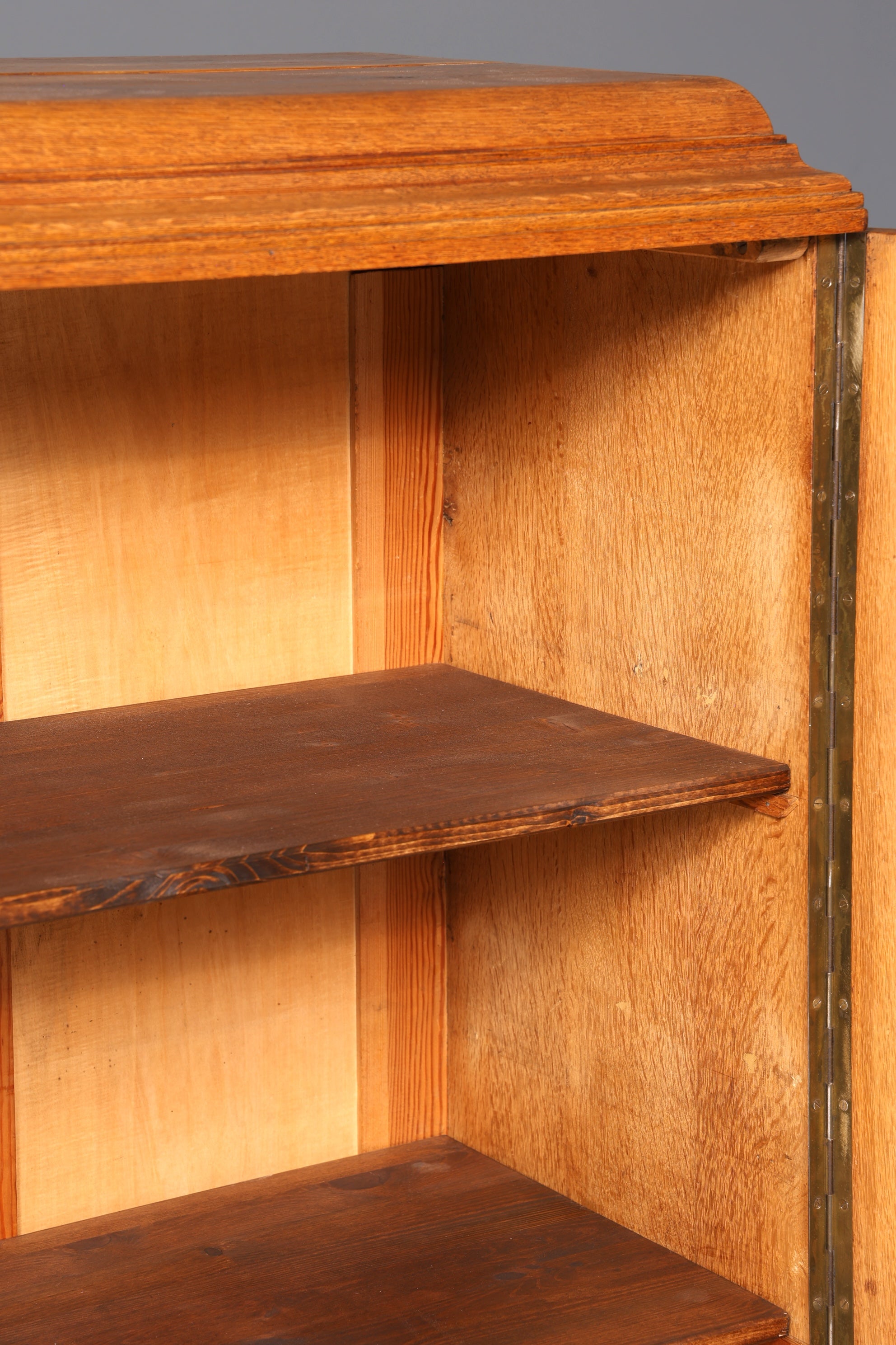 Traumhafte Jugendstil Vitrine Antike Holz Bücherschrank Eiche Antik Schrank Geschirrschrank