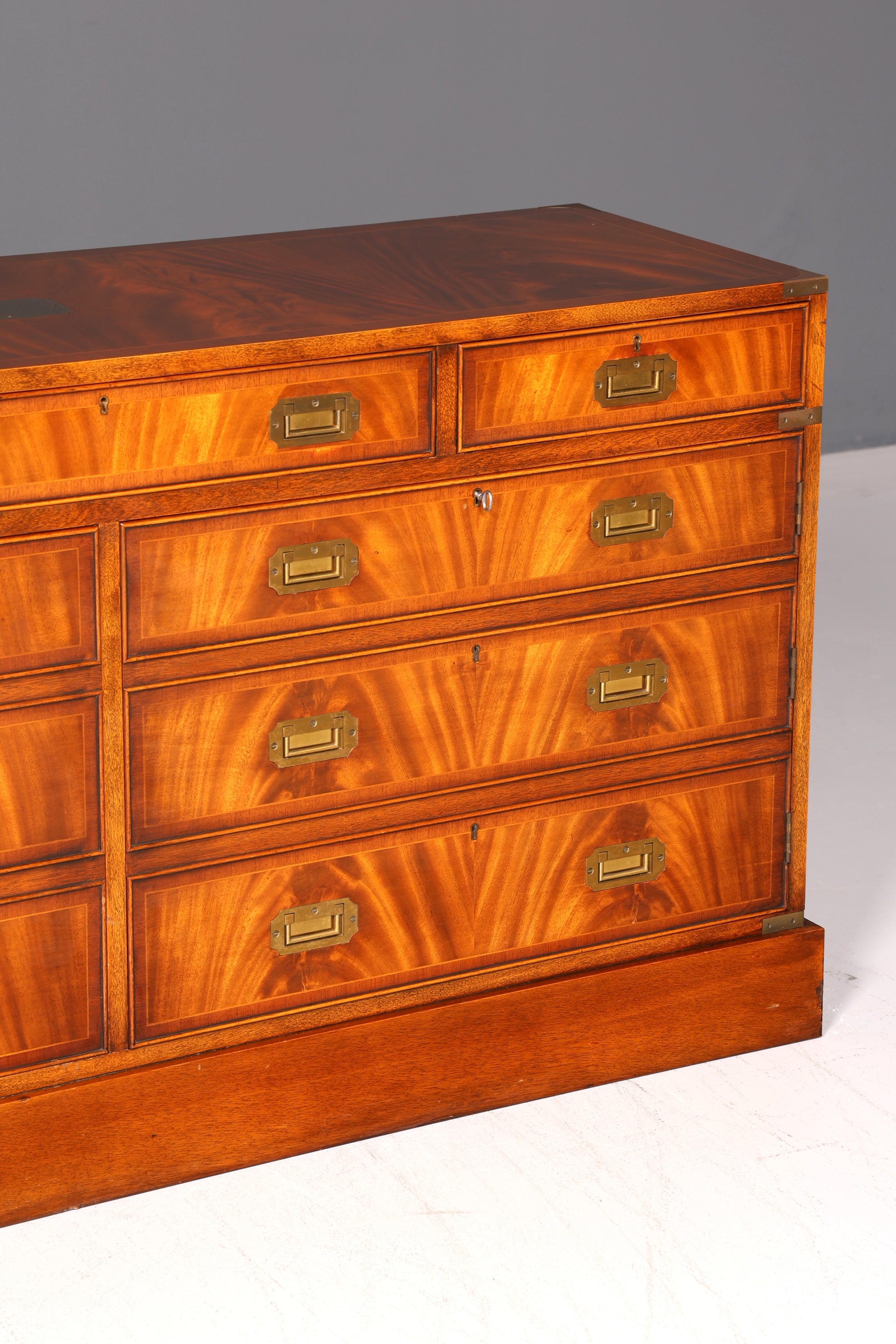 Traumhaftes Maritim Sideboard Englische Schiffs Kommode Englisch Antik Schrank Military Chest
