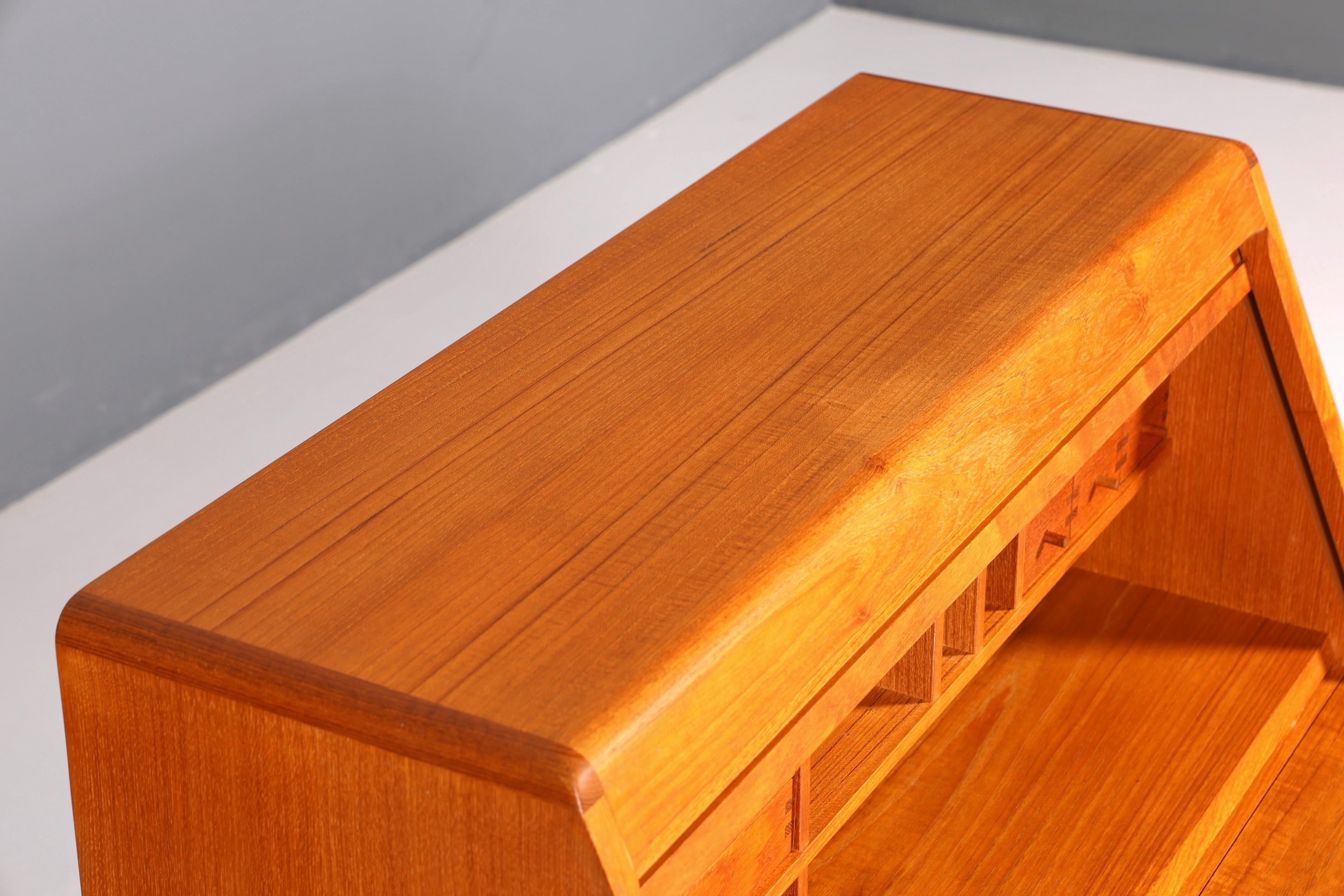 Edler Original Dyrlund Sekretär Mid Century Schreibtisch Danish Design Teak Holz Kommode Schreibkommode