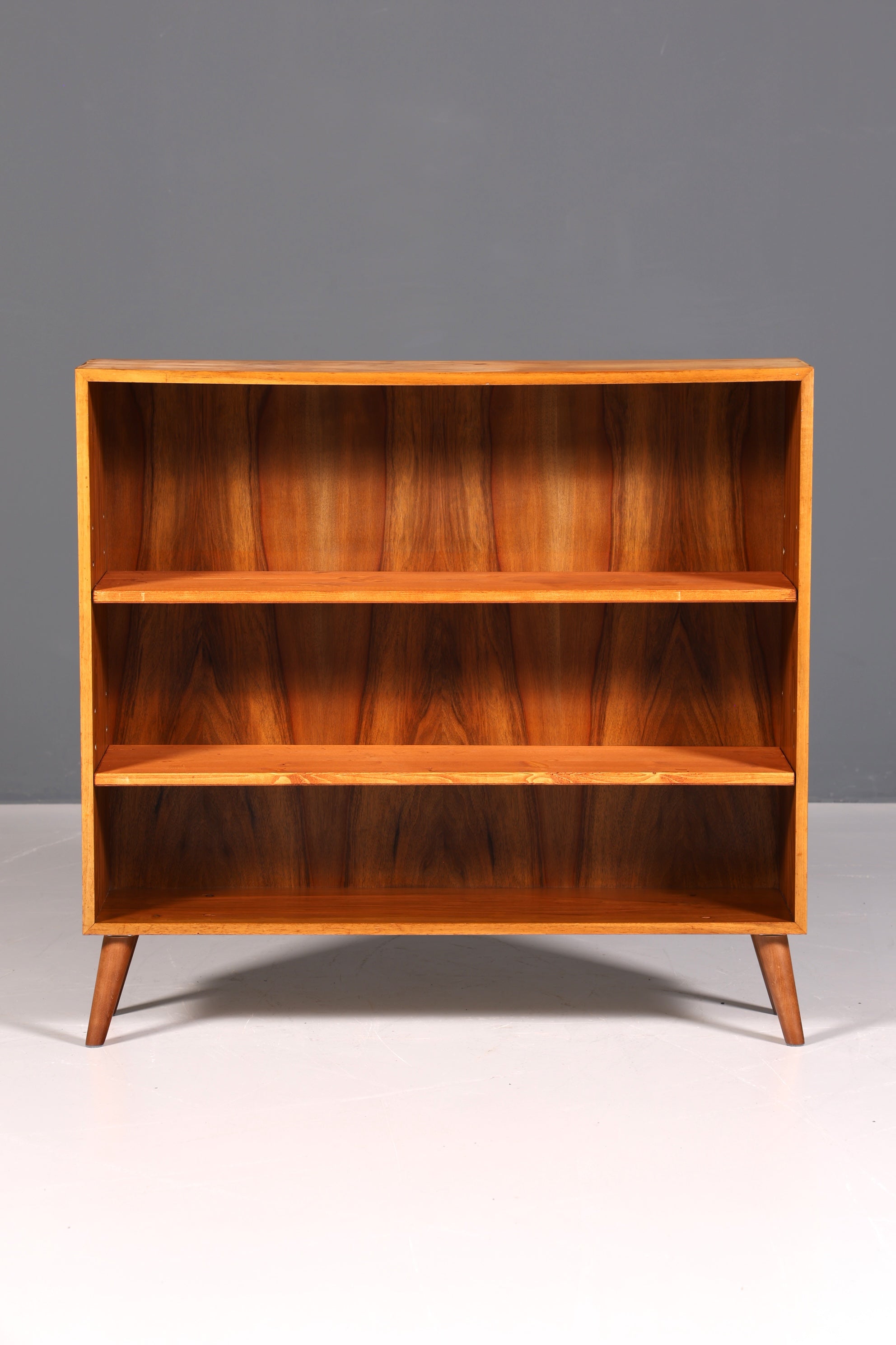 Stylish original Musterring shelf, mid-century modern bookcase, retro real wood book storage