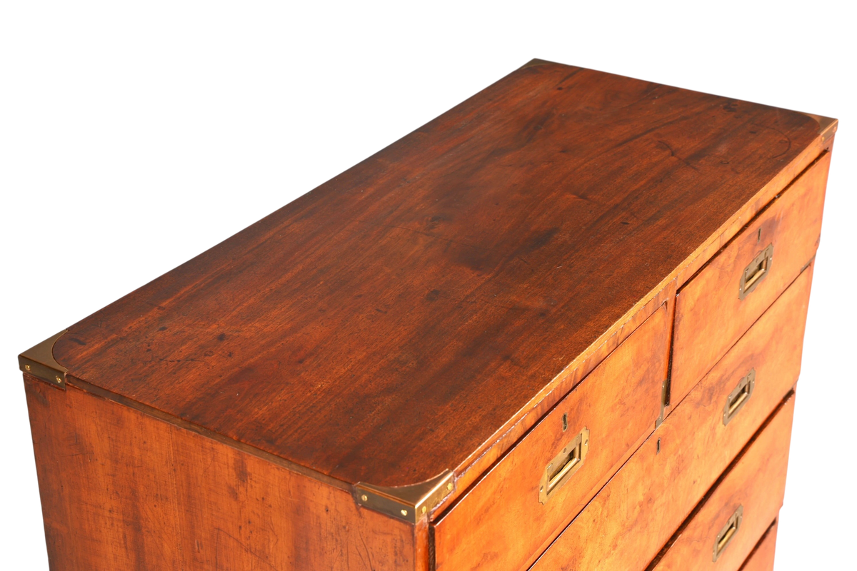 Hauptstadt Möblerei maritime Military Chest Kommode aus massivem Holz mit Messingbeschlägen im englischen Stil
