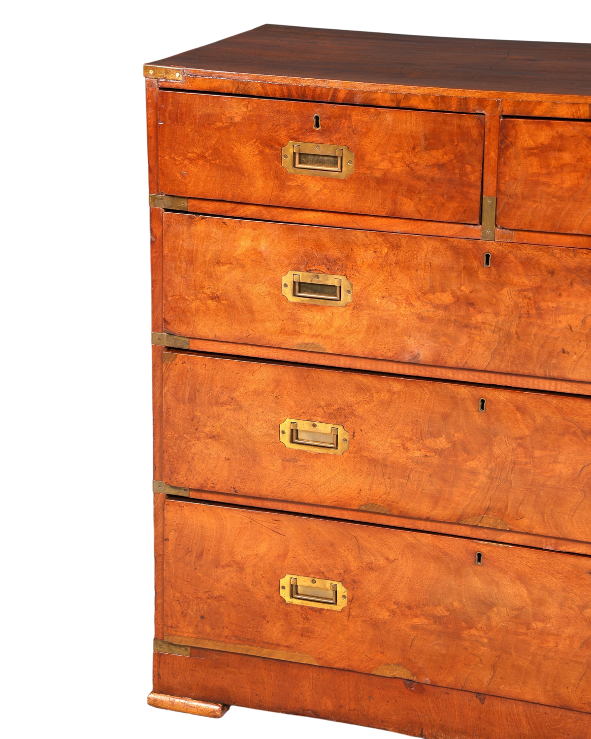 Hauptstadt Möblerei maritime Military Chest Kommode aus massivem Holz mit Messingbeschlägen im englischen Stil