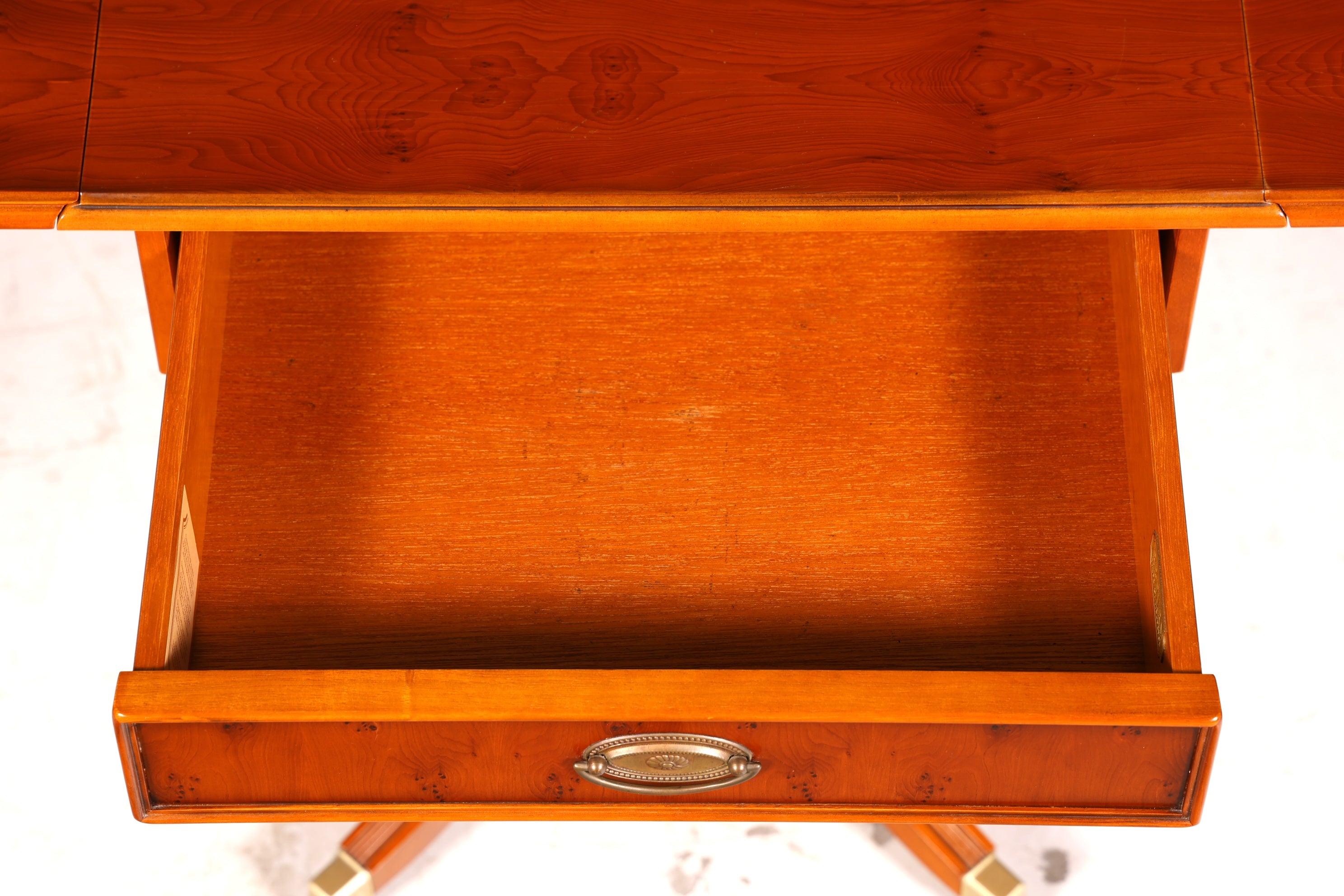 Wonderful original Heldense side table, yew wood, folding table, occasional table, chest, telephone table
