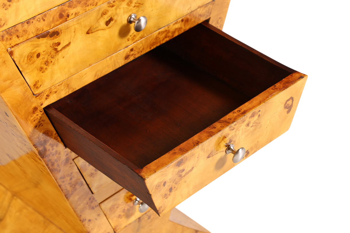 Traumhafte Art Deco Highboard Birke Kommode Konsolen Tisch Antik Stil