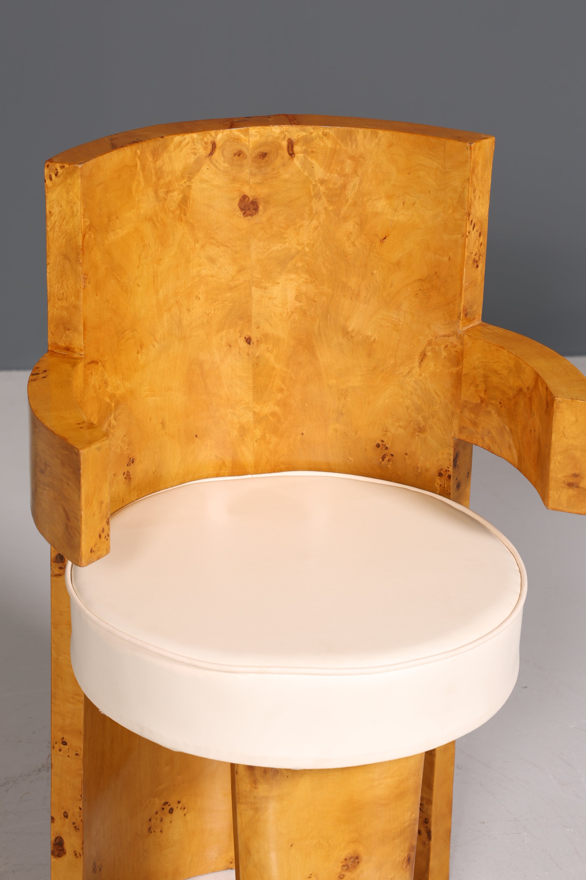 Aussergewöhnlicher Art Deco Design Stuhl Biedermeier Stil Sekretär Stuhl Birke Esszimmer Stuhl