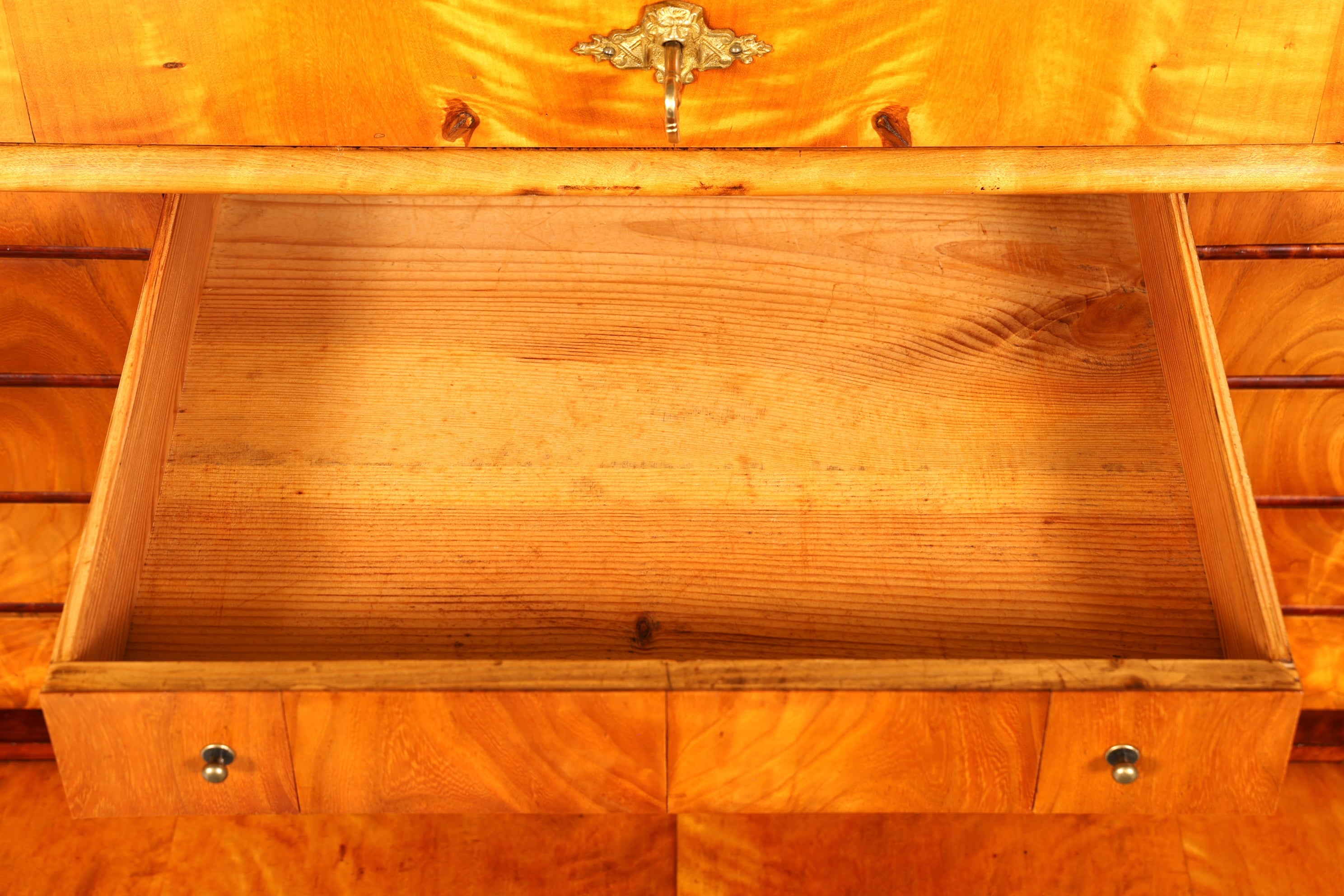 Stilvoller Biedermeier Sekretär Louis Philippe Vertiko Antik Kommode Schreibkommode Office Desk