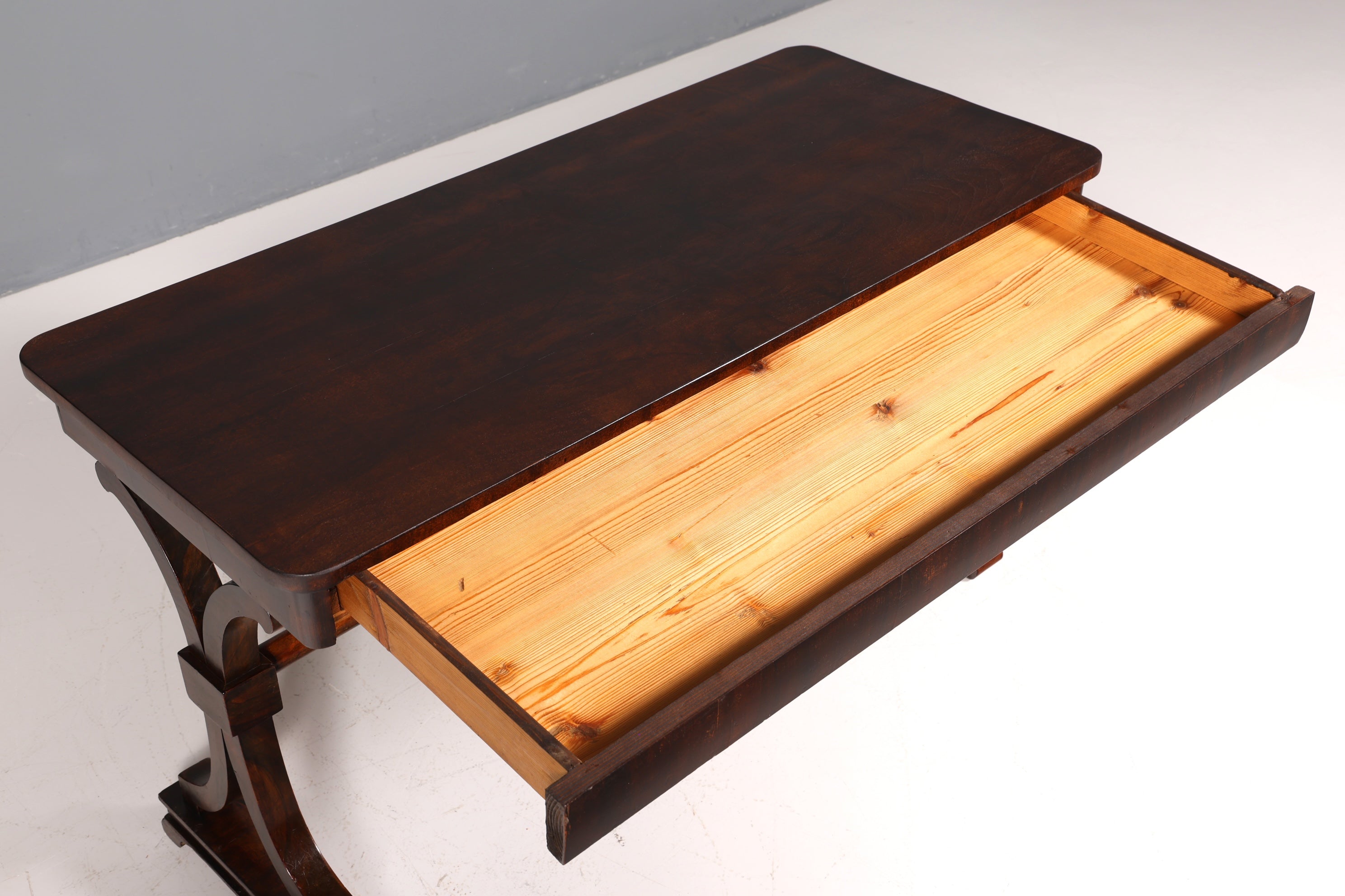 Wunderschöner Englischer Antik Tisch Konsolentisch Schreibtisch Mahagoni Bürotisch Regency Englisch Desk Louis Philippe