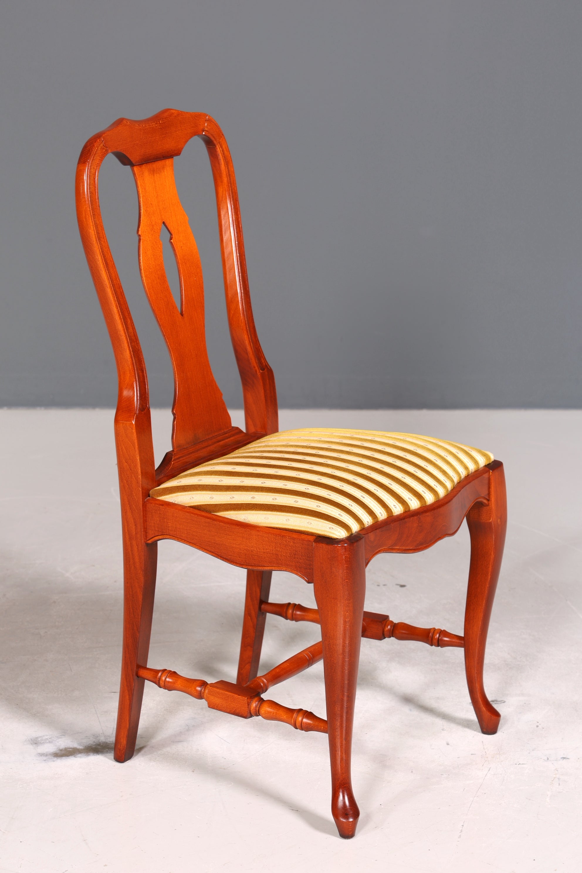 4x Wunderschöne Chippendale Stühle Barock Stil Stuhlset Polsterstuhl Set Englisch Küchenstühle Esszimmer Stühle