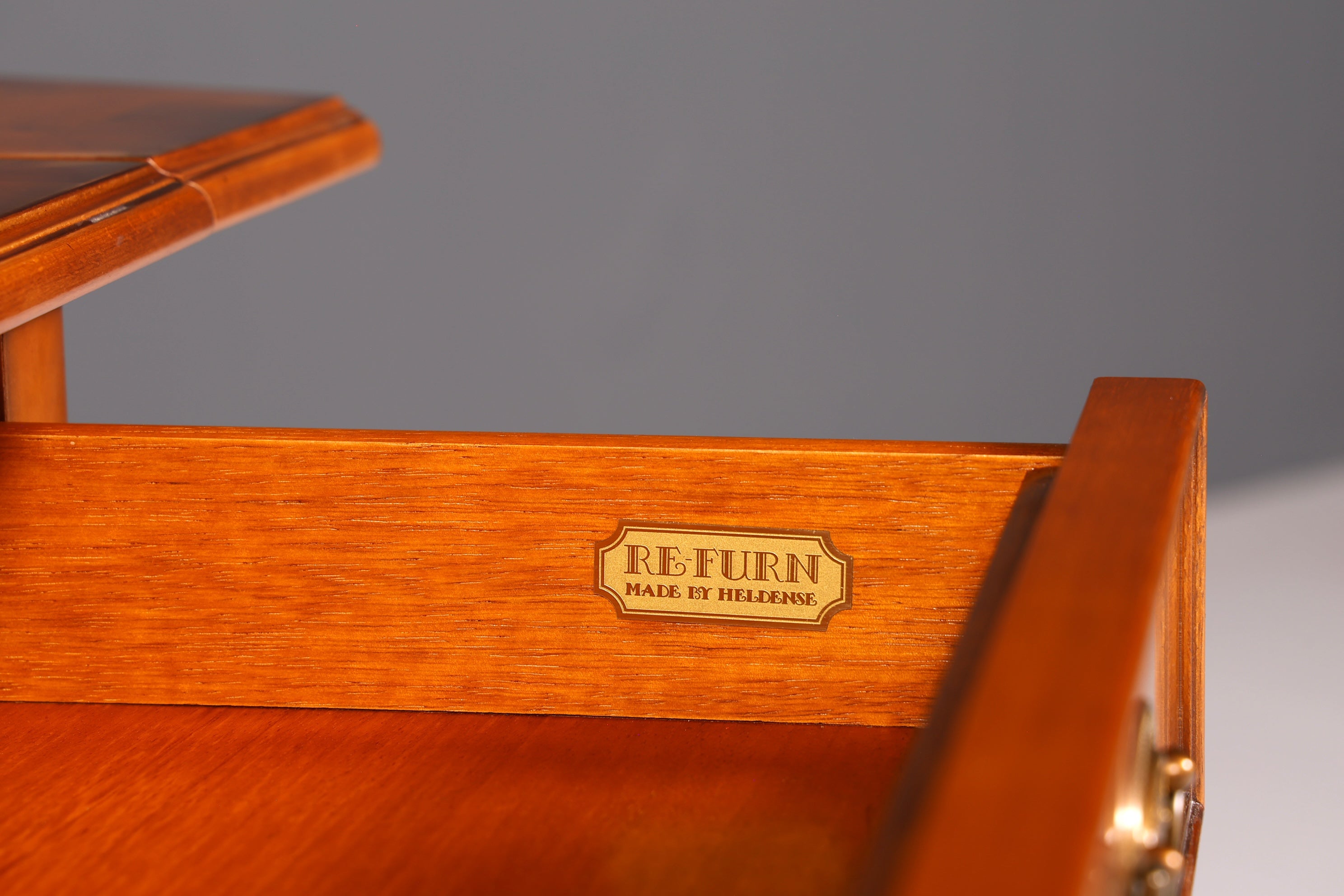 Wunderschöner Original Heldense Englischer Schreibtisch Konsole Konsolentisch Klappbar Bürotisch Antik Office Desk Holz 60s UK