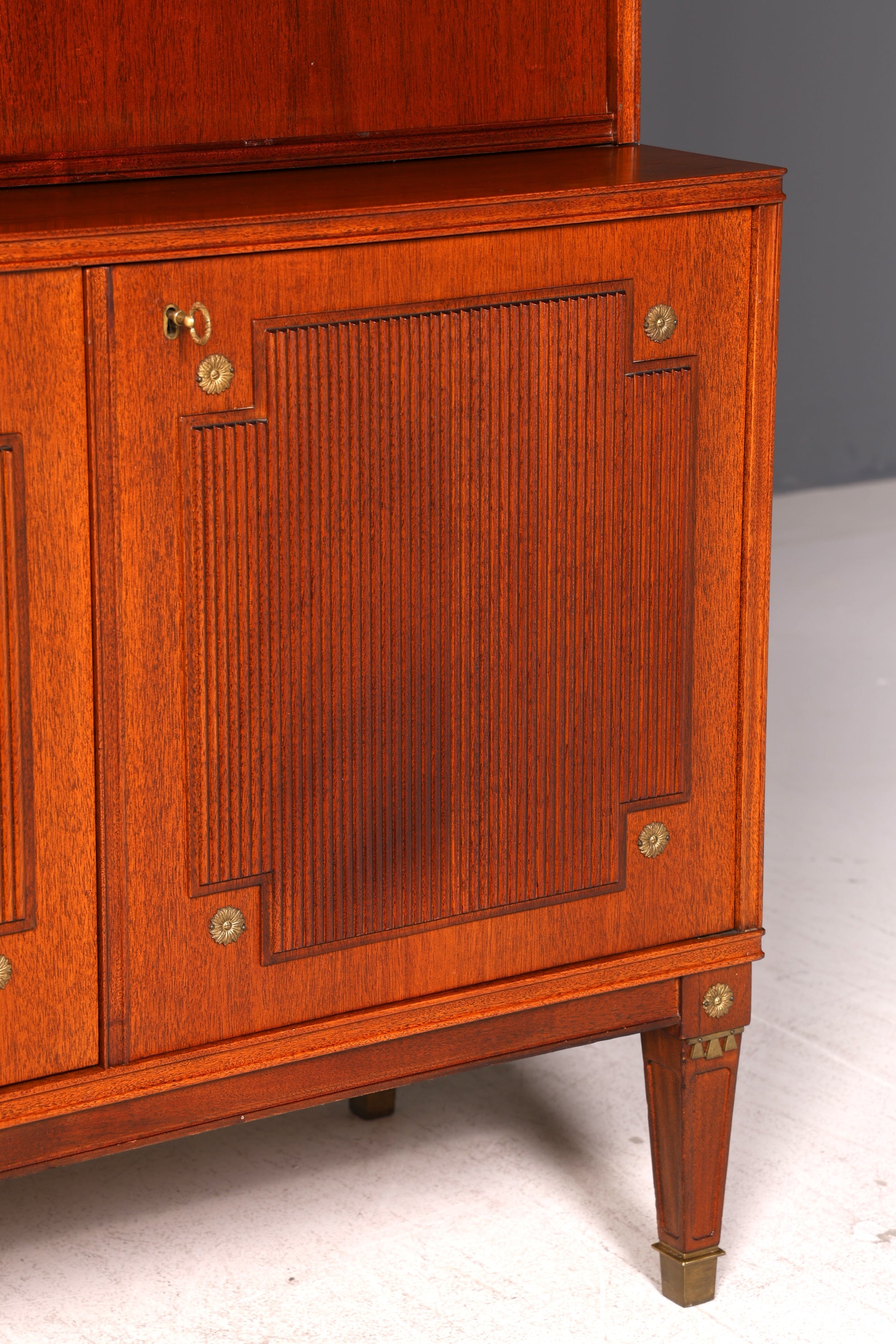 Wunderschöner Sekretär im Gustavianischen Stil Regal Bücherregal Schrank Highboard Vintage Echt Holz Antik